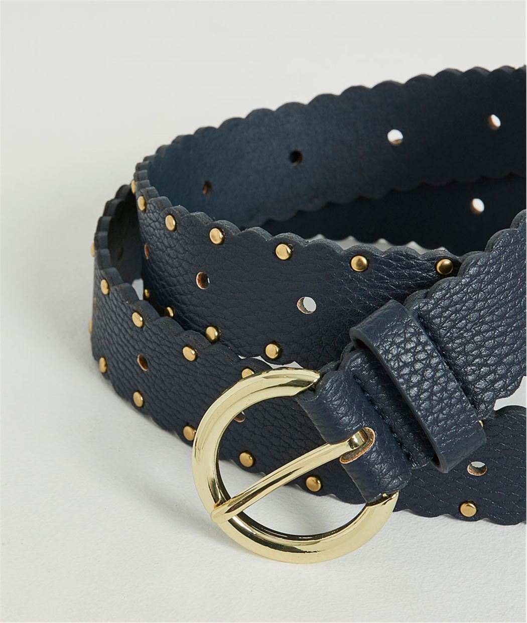 Ceinture femme de couleur avec clous MARINE