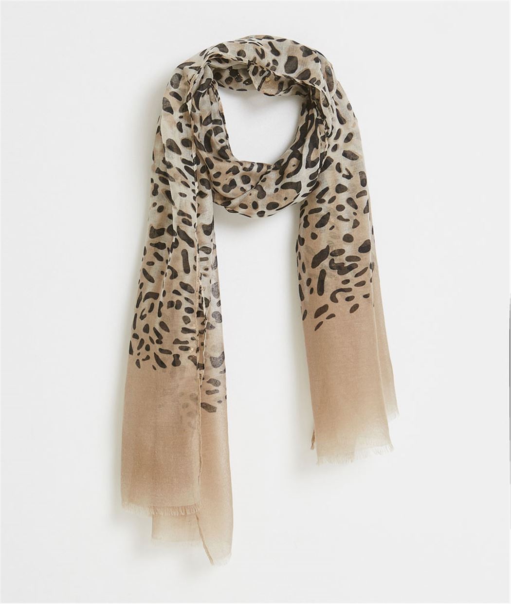 Foulard femme imprimé jaguar BEIGE
