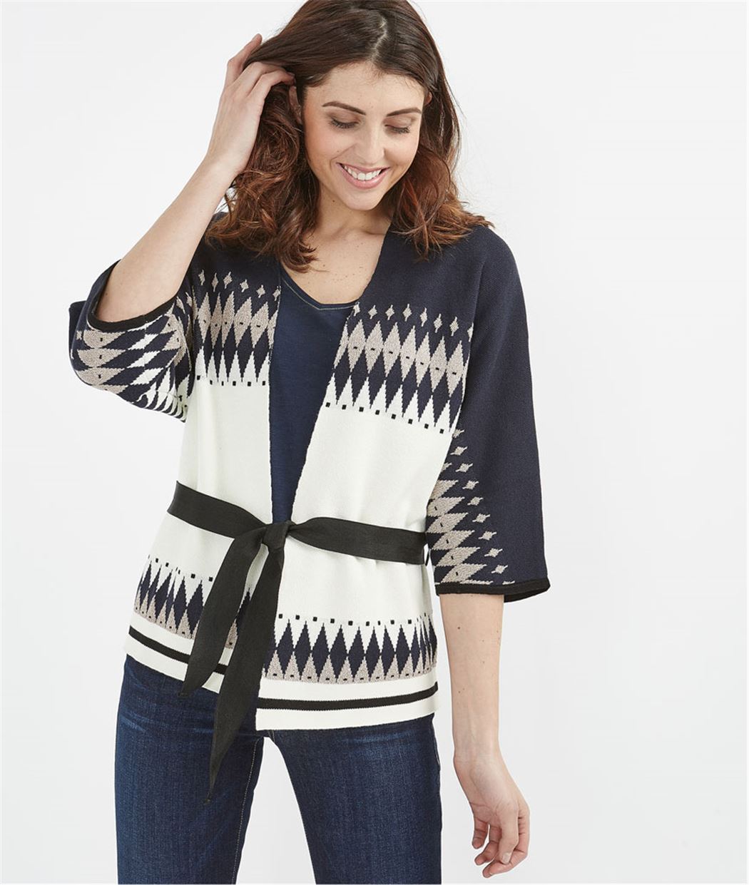 Gilet femme forme kimono MARINE