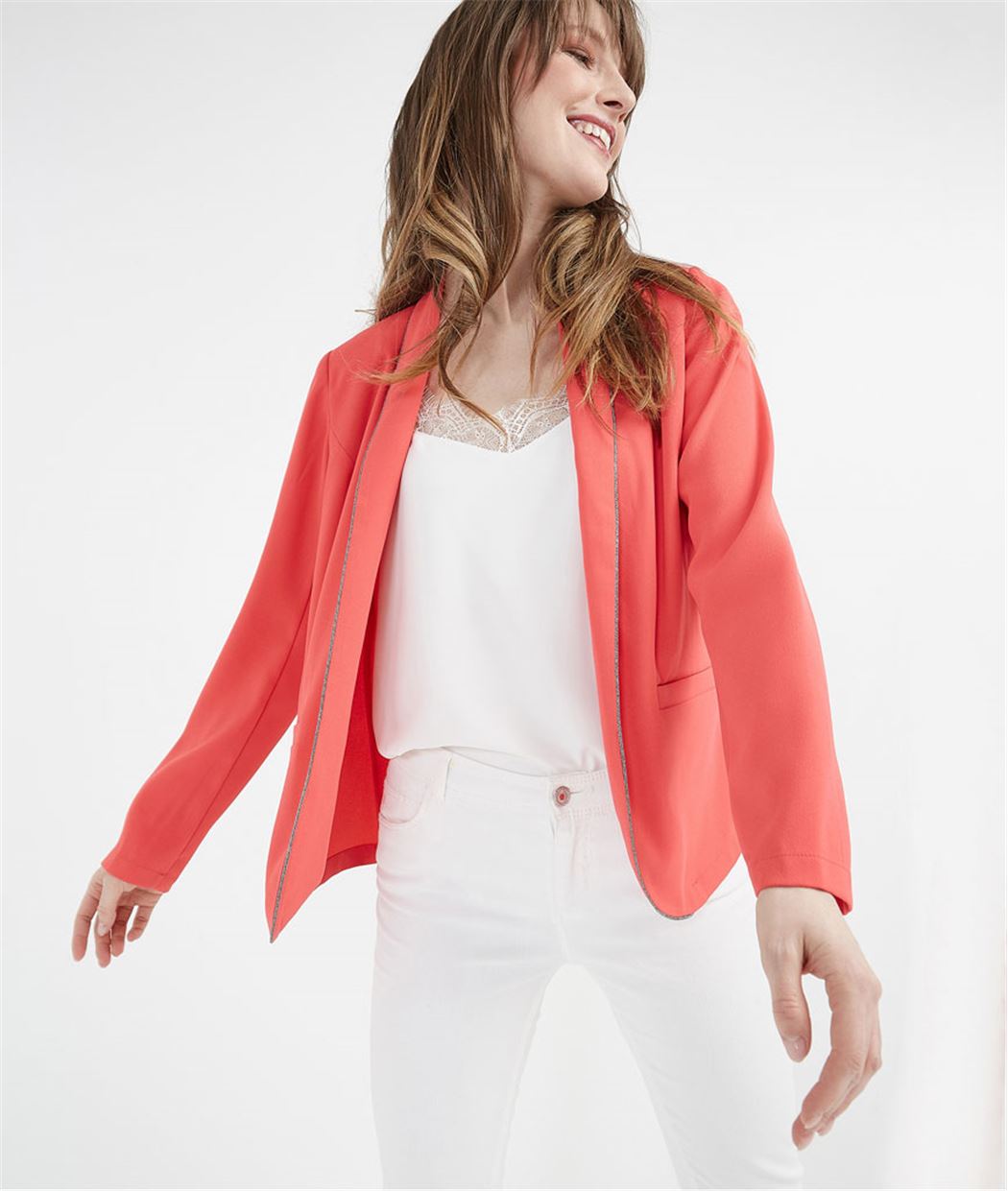 Veste blazer femme uni fluide CORAIL