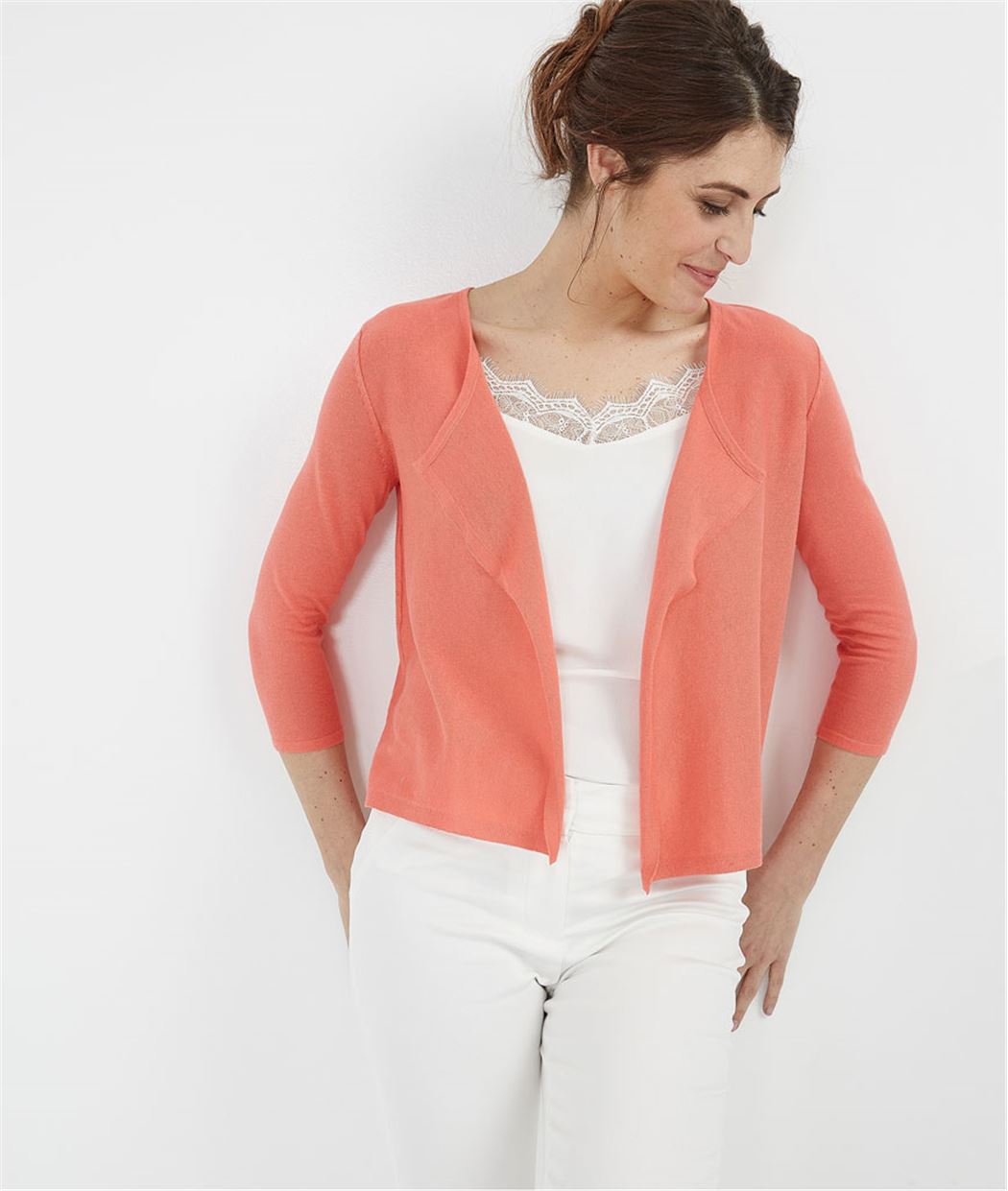 Gilet femme basique en coton CORAIL