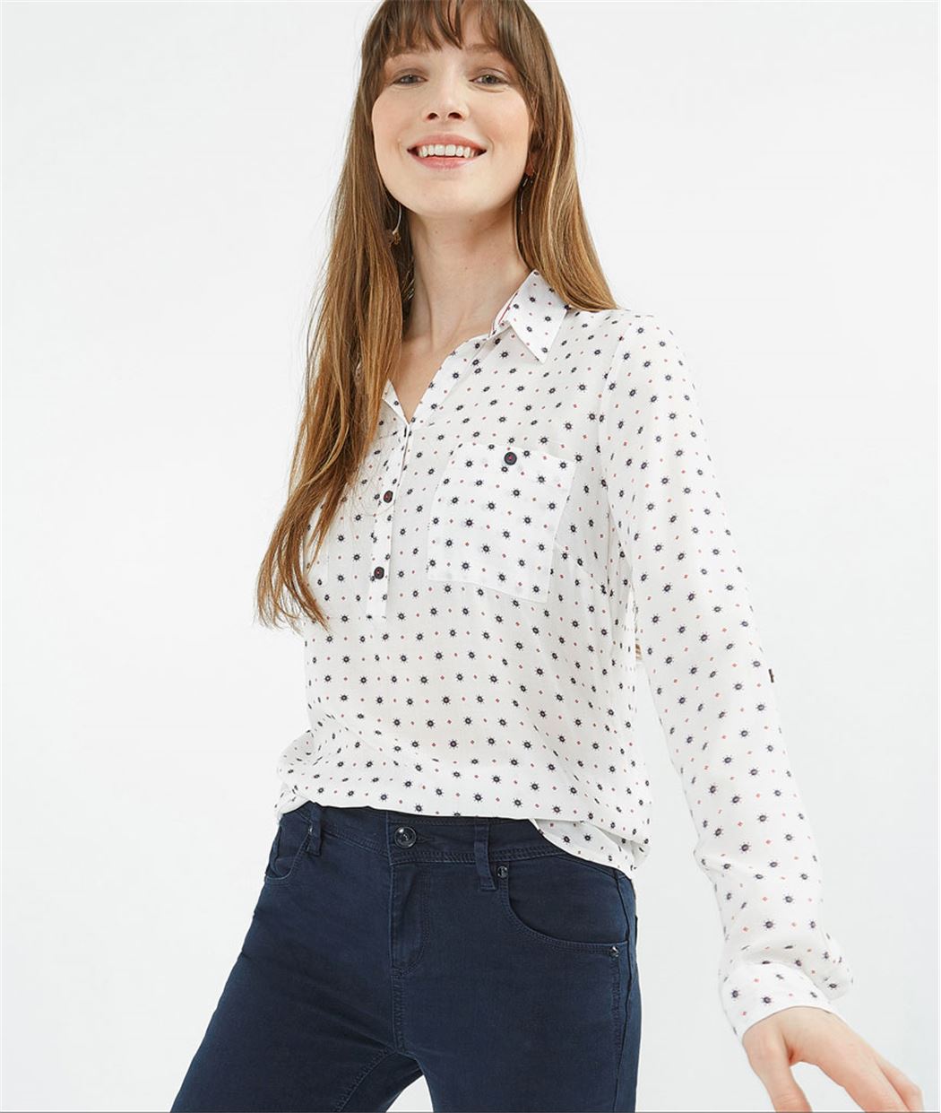 Liquette femme imprimée ECRU