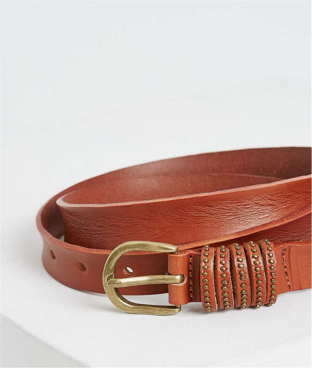 Ceinture femme 100% cuir camel CAMEL