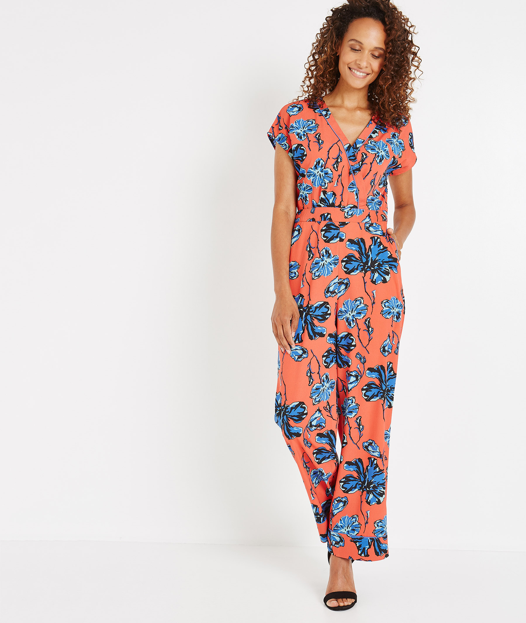 Combinaison pantalon fleurie CORAIL