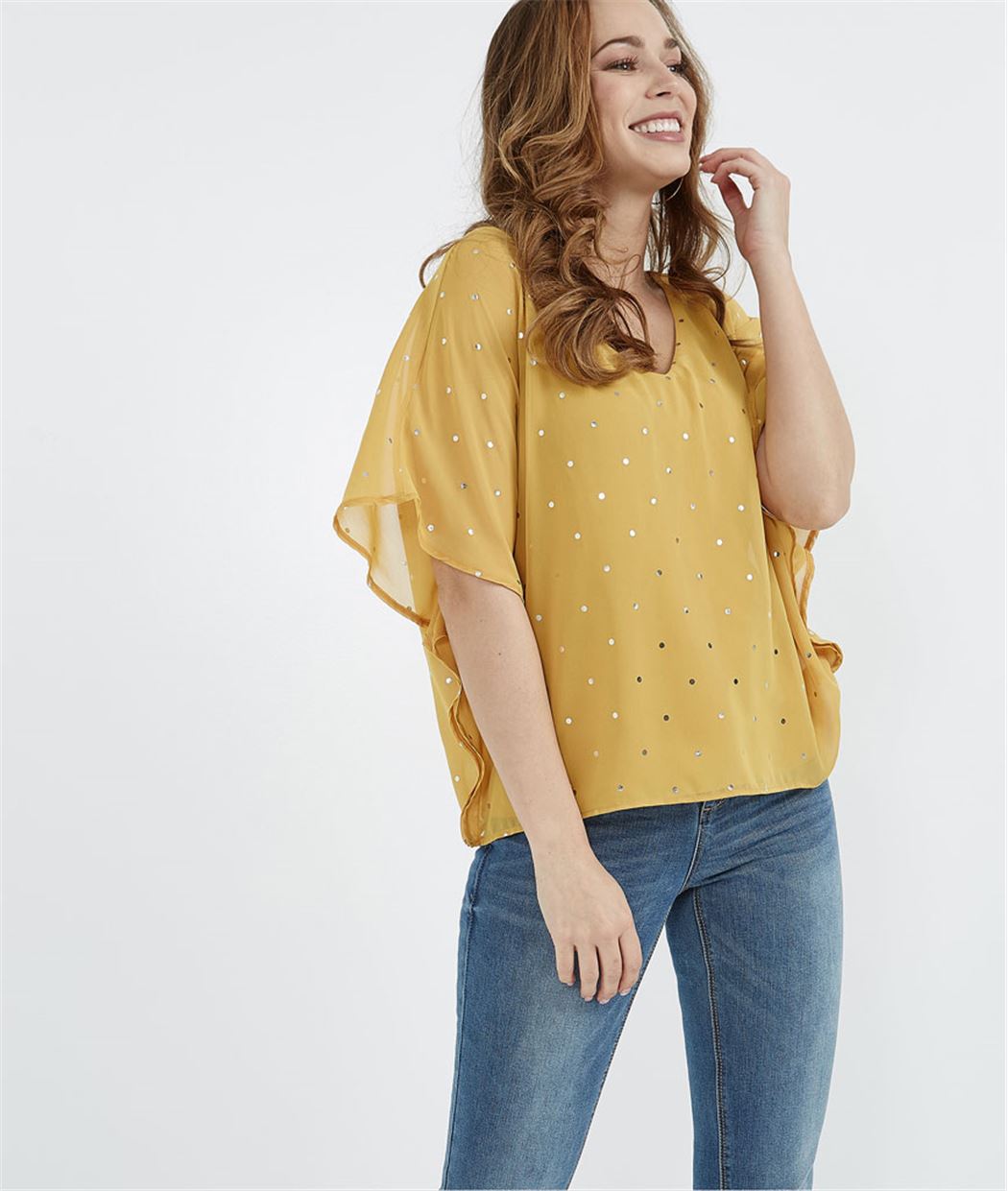 T-shirt manches volantées SAFRAN