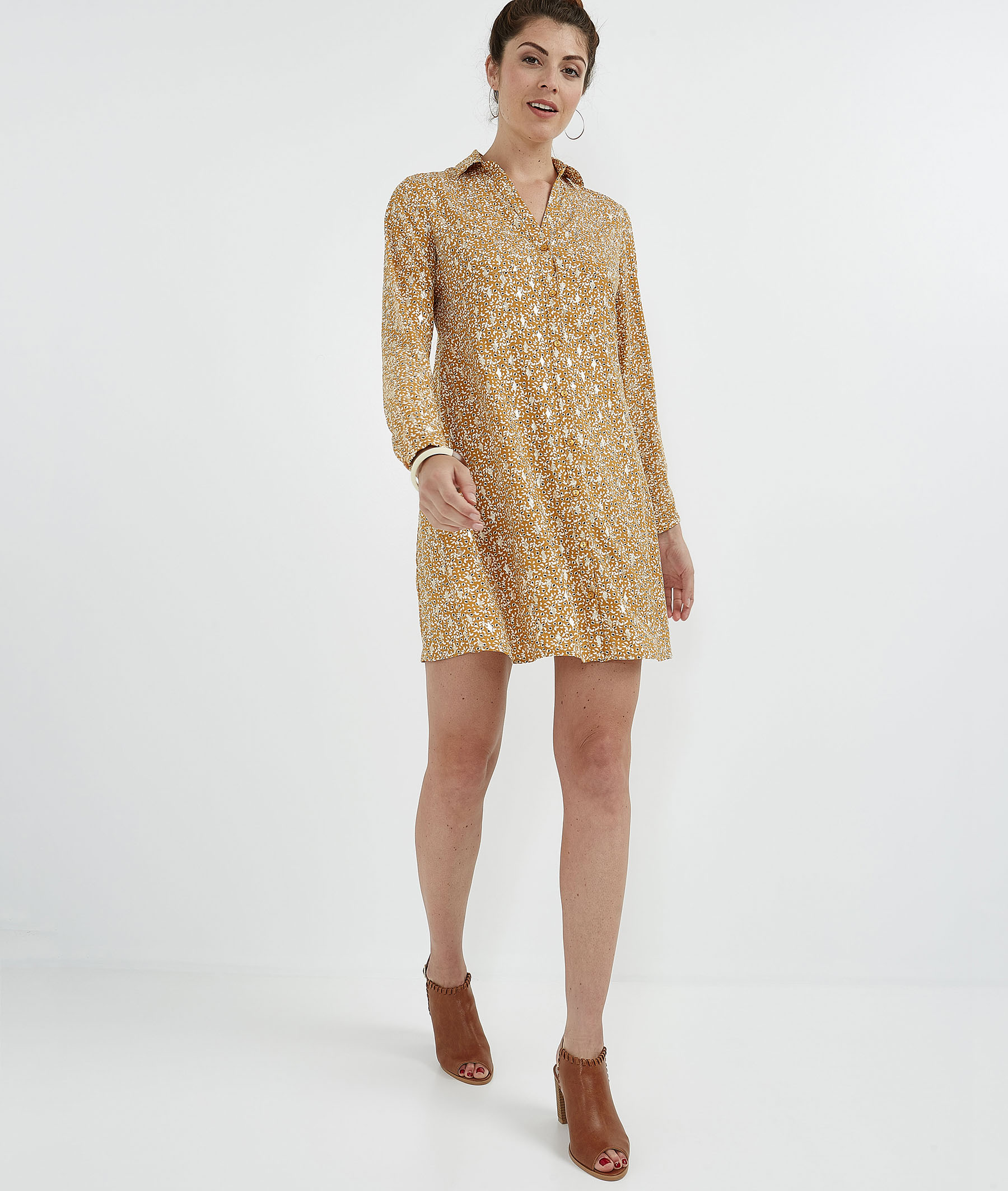 Robe chemise femme imprimée SAFRAN
