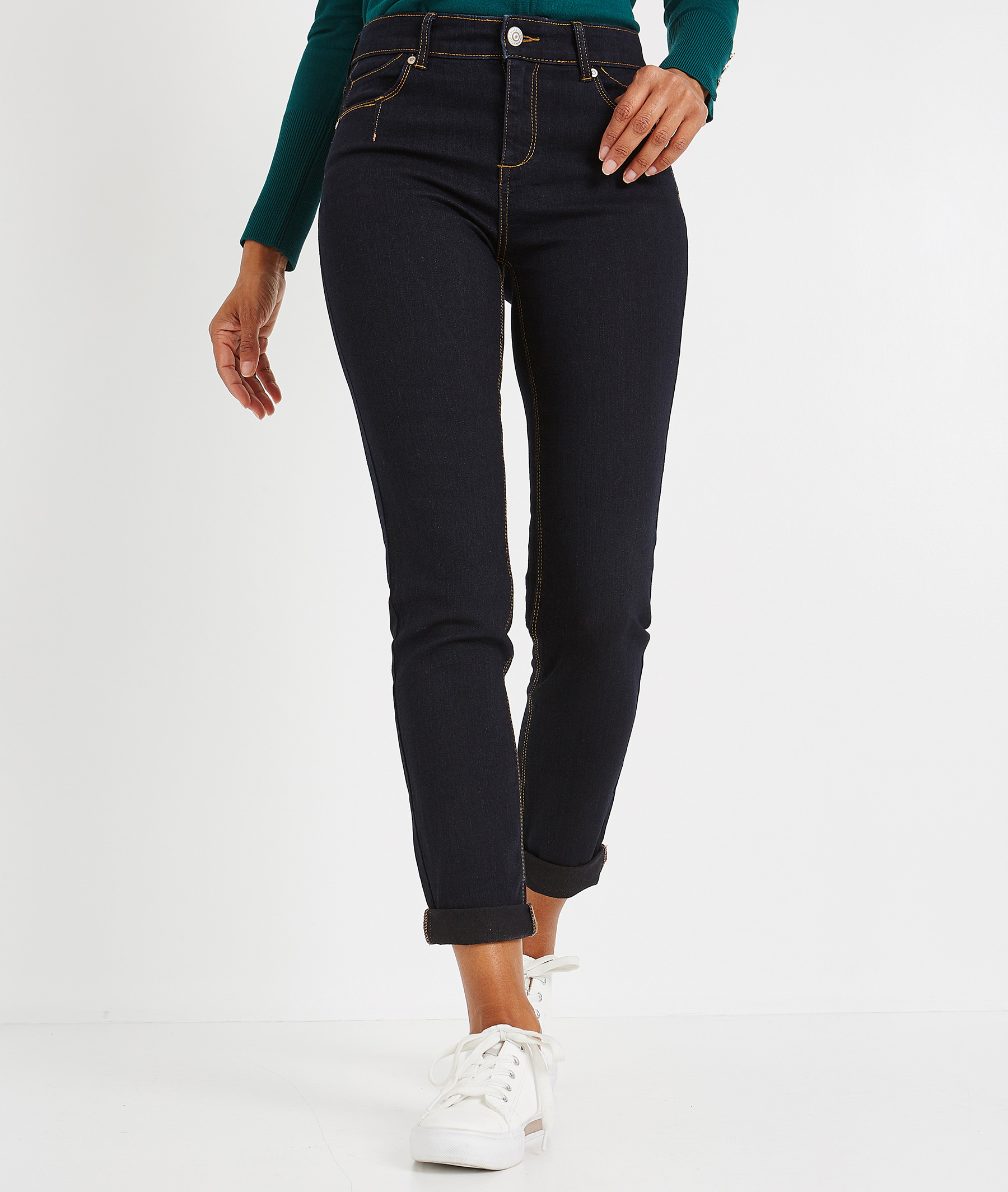 Jean raccourci Tokyo BLUE BLACK