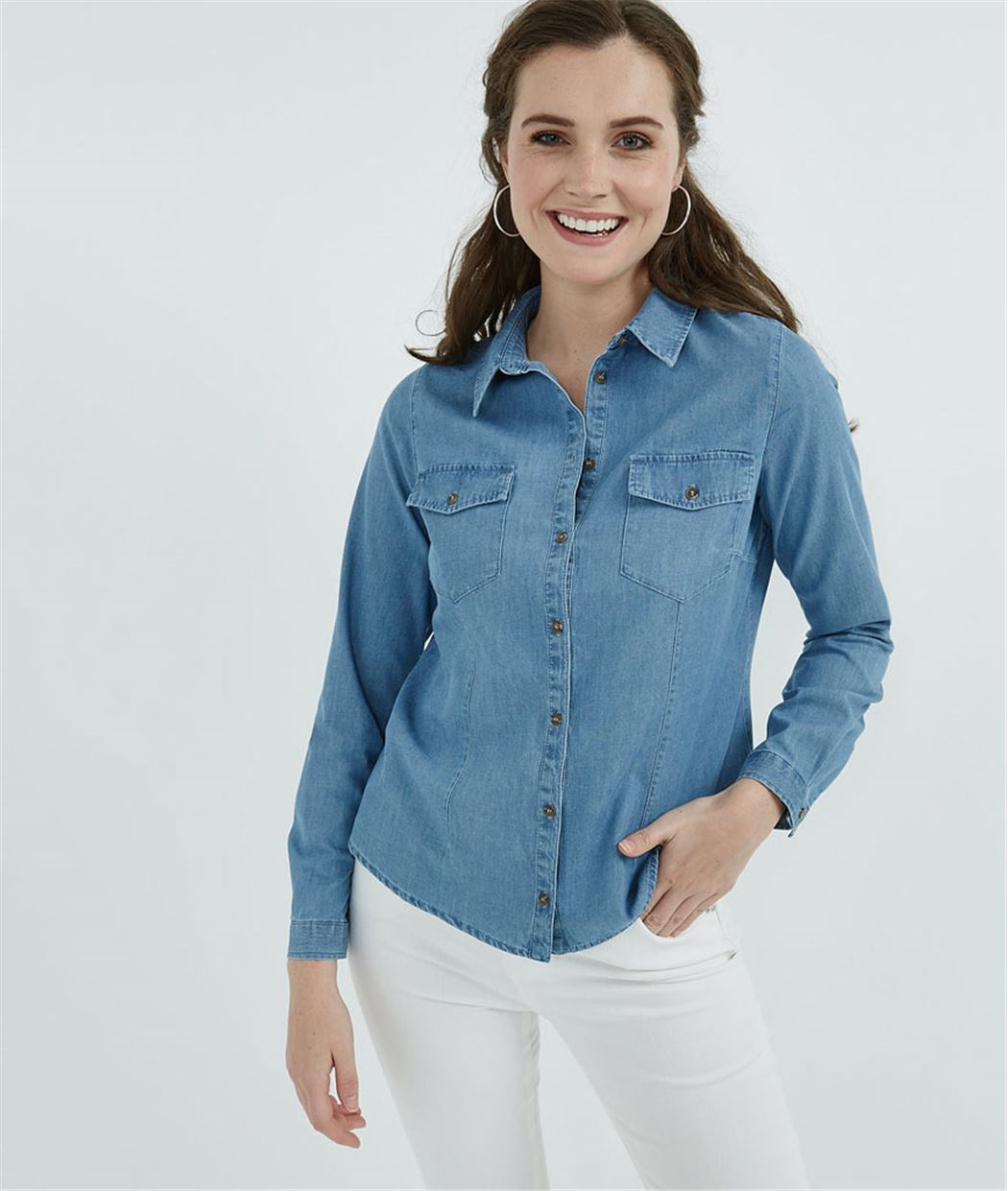 Chemise femme en jean 100% coton DENIM