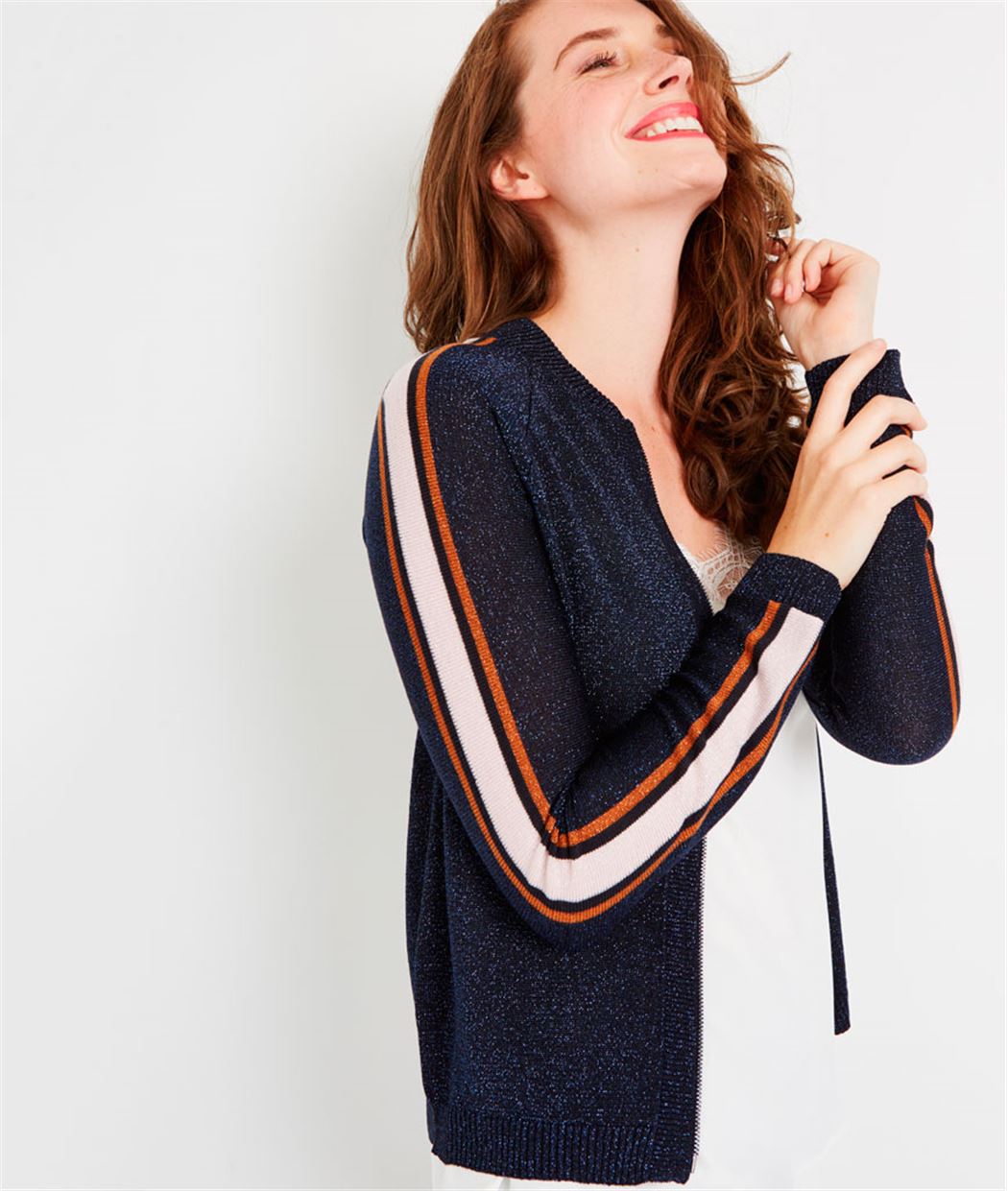 Gilet forme bomber zippé MARINE