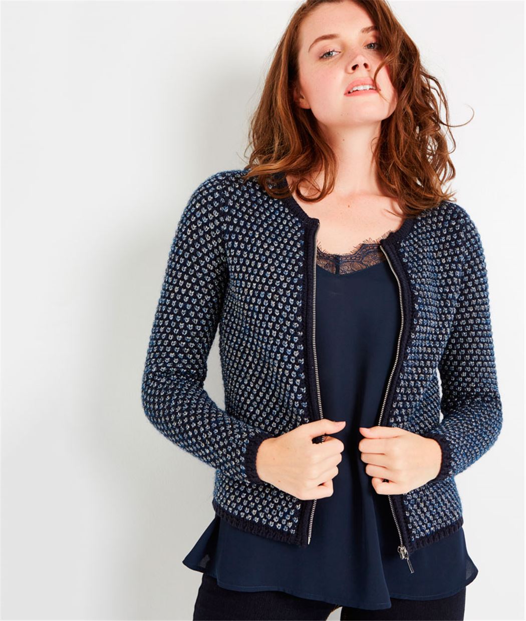 Gilet court en tricot MARINE
