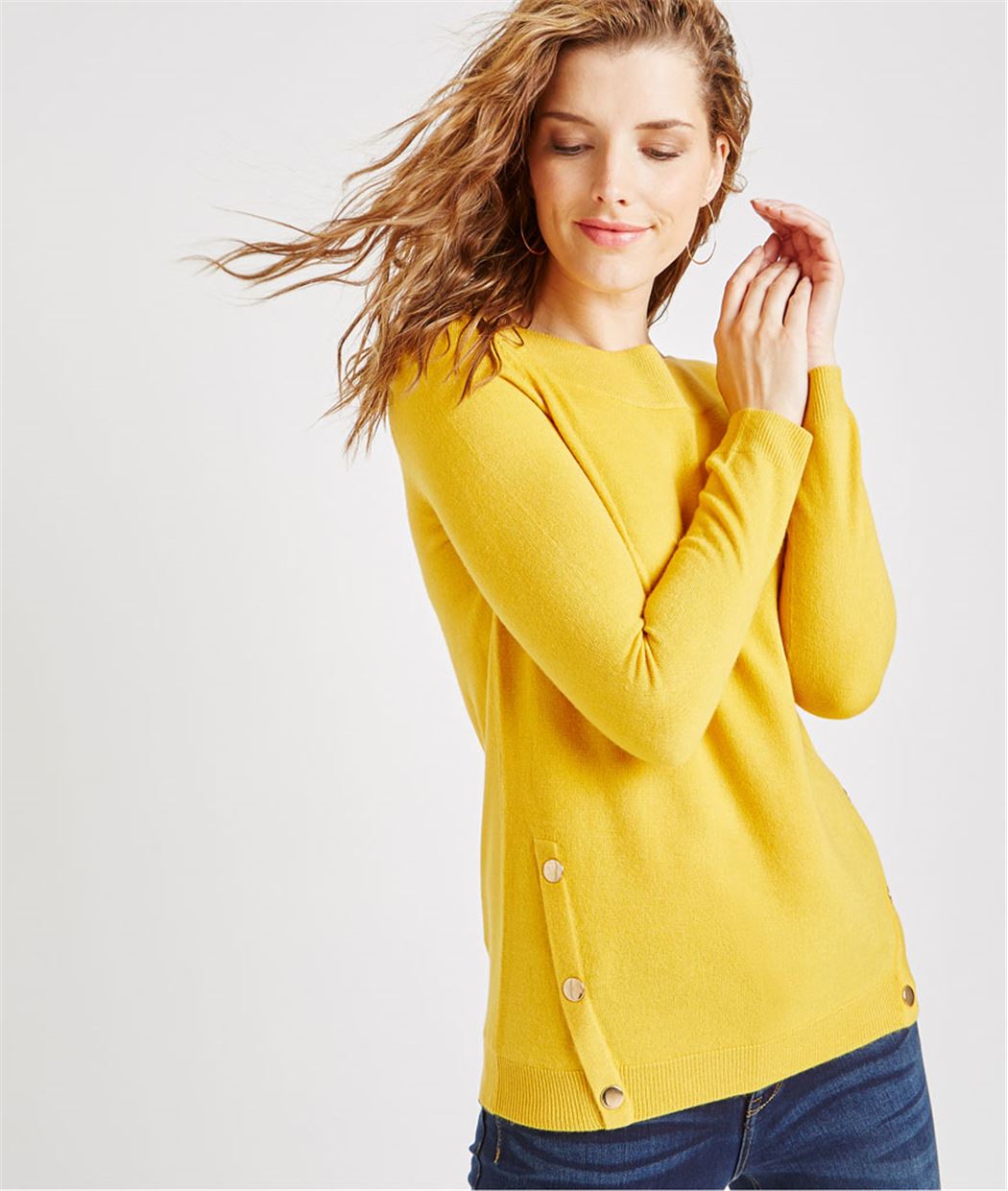 Pull uni effet cachemire SAFRAN