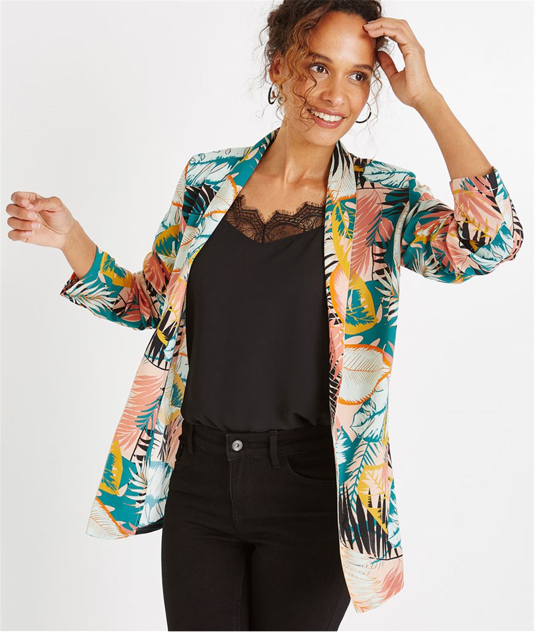 Veste tailleur fluide et colorée BLUSH