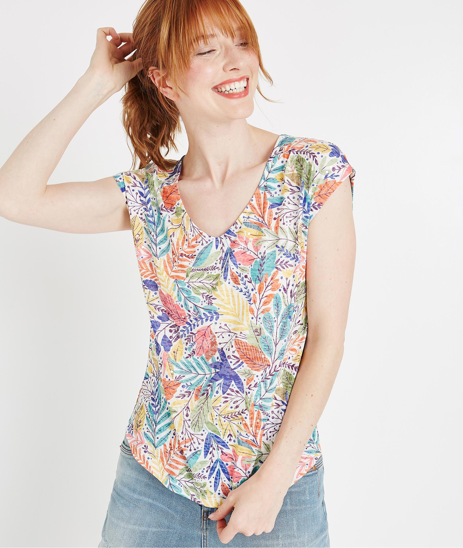T-shirt imprimé multicolore MULTICOLORE