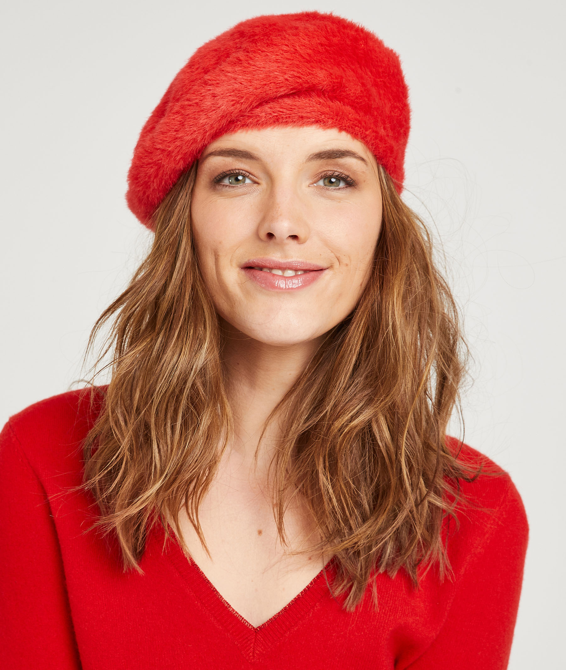 Béret uni coloré ROUGE