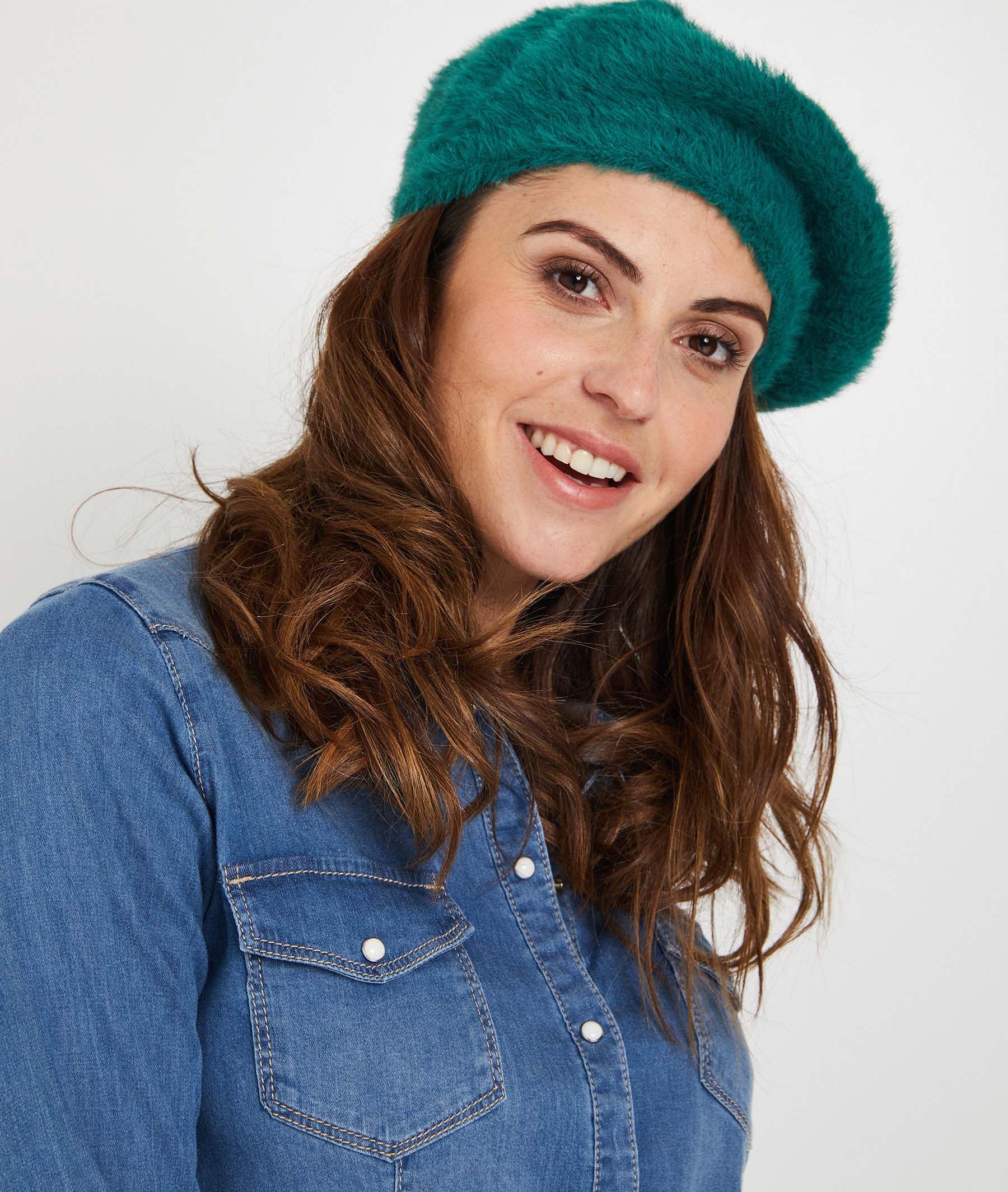 Béret uni coloré VERT