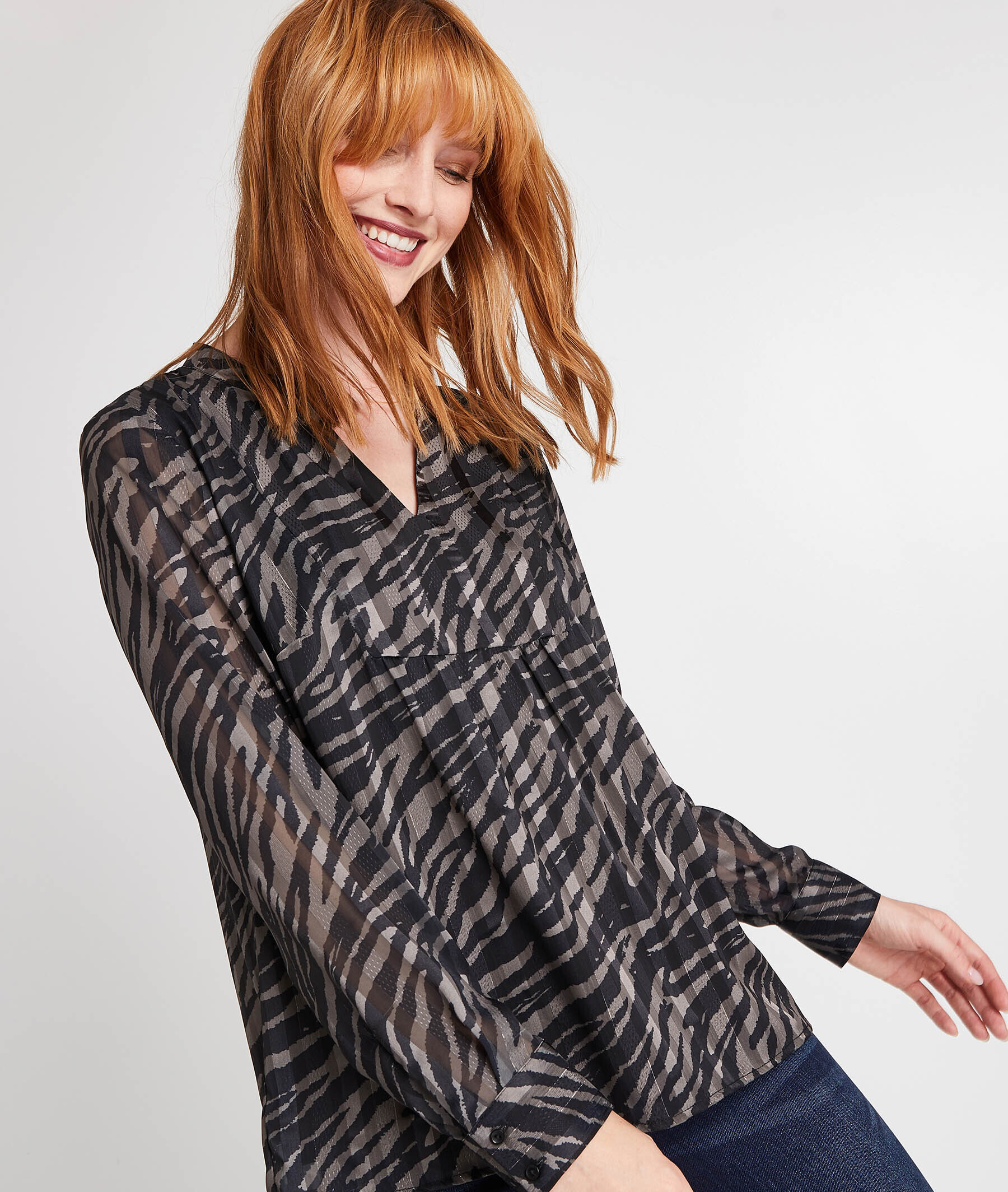 Blouse fluide imprimé zèbre IMPRIME