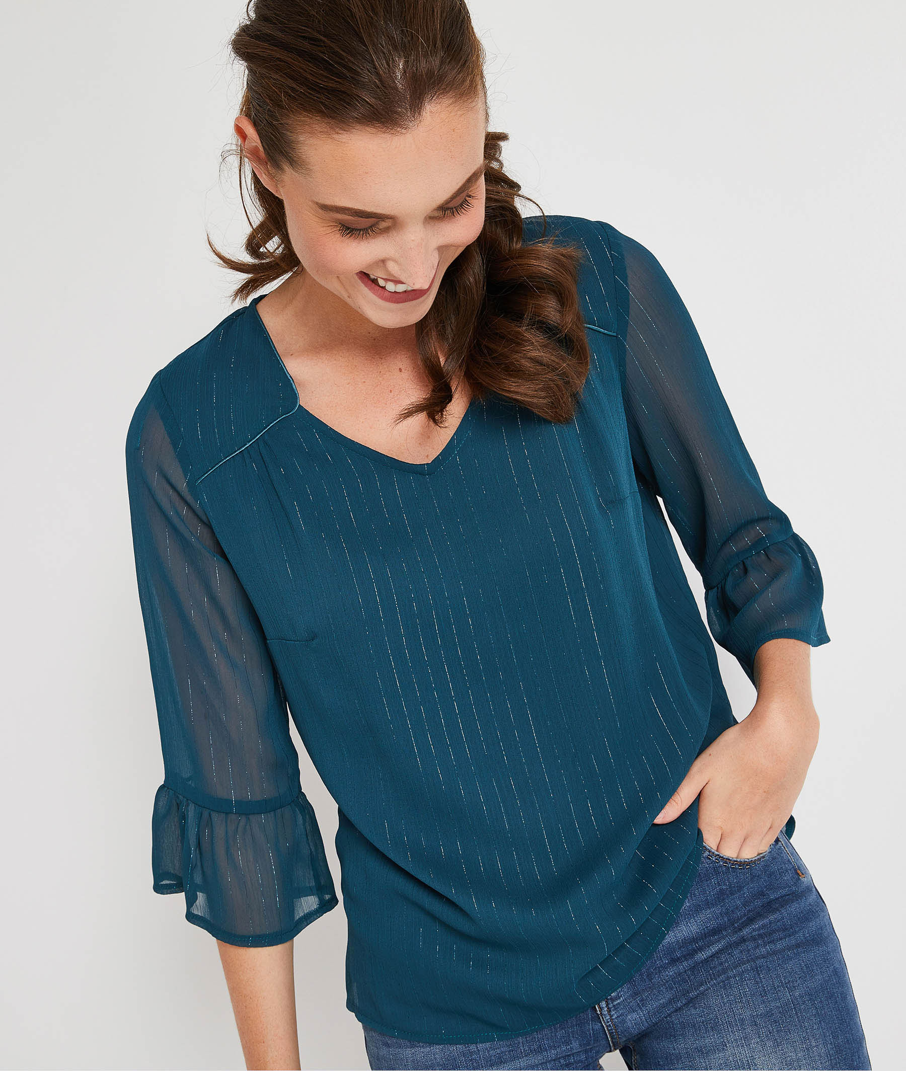Blouse fluidre manches 3/4 JADE