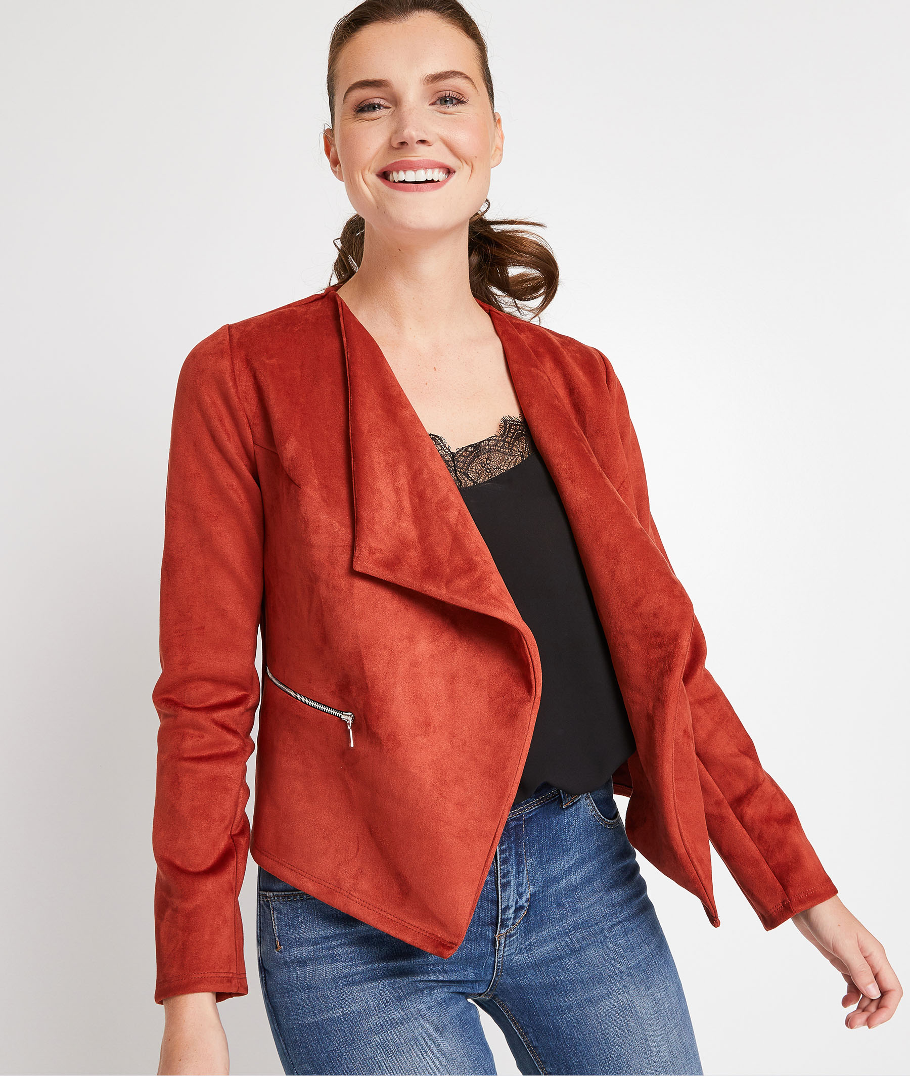Veste suédine manches longues PAPRIKA