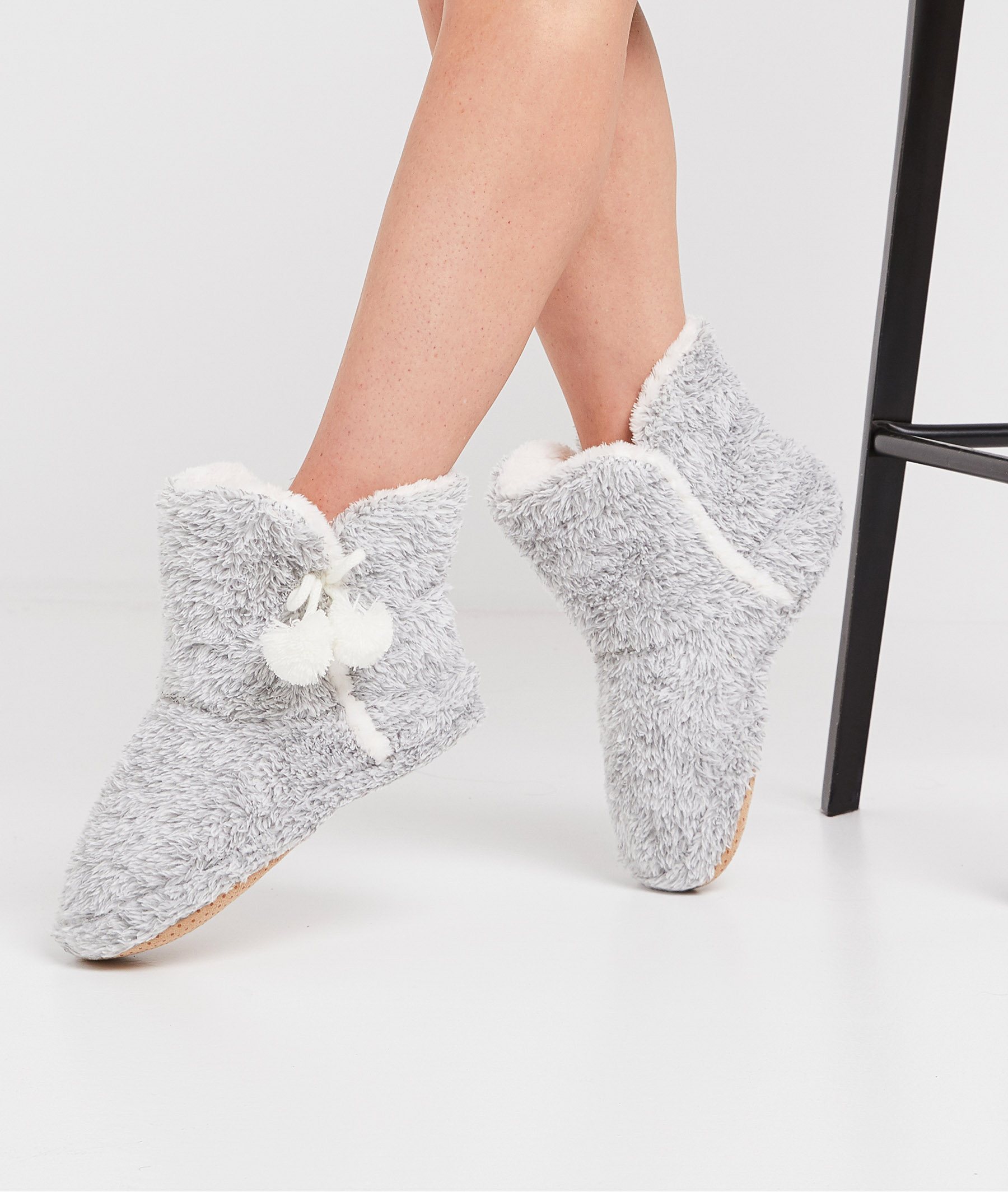 Chaussons gris femme GRIS