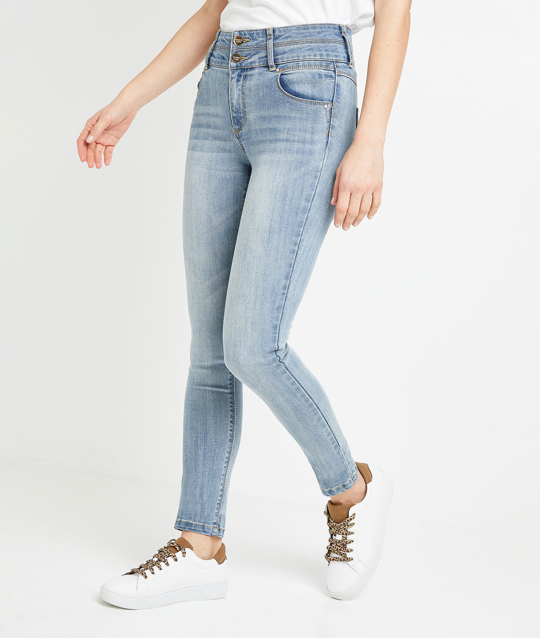 Jean MILAN slim taille haute femme LIGHT STONE
