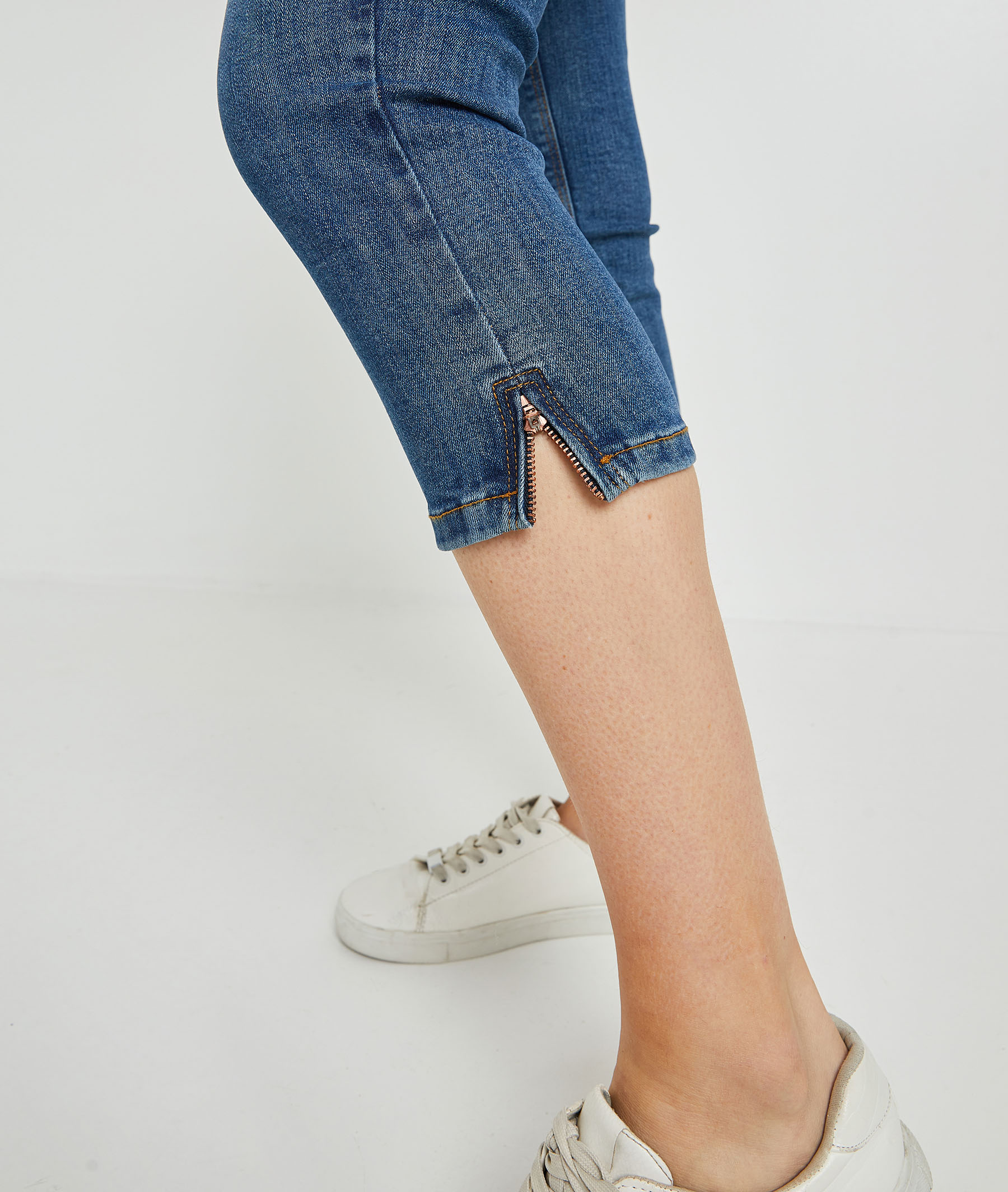 jean corsaire femme taille haute