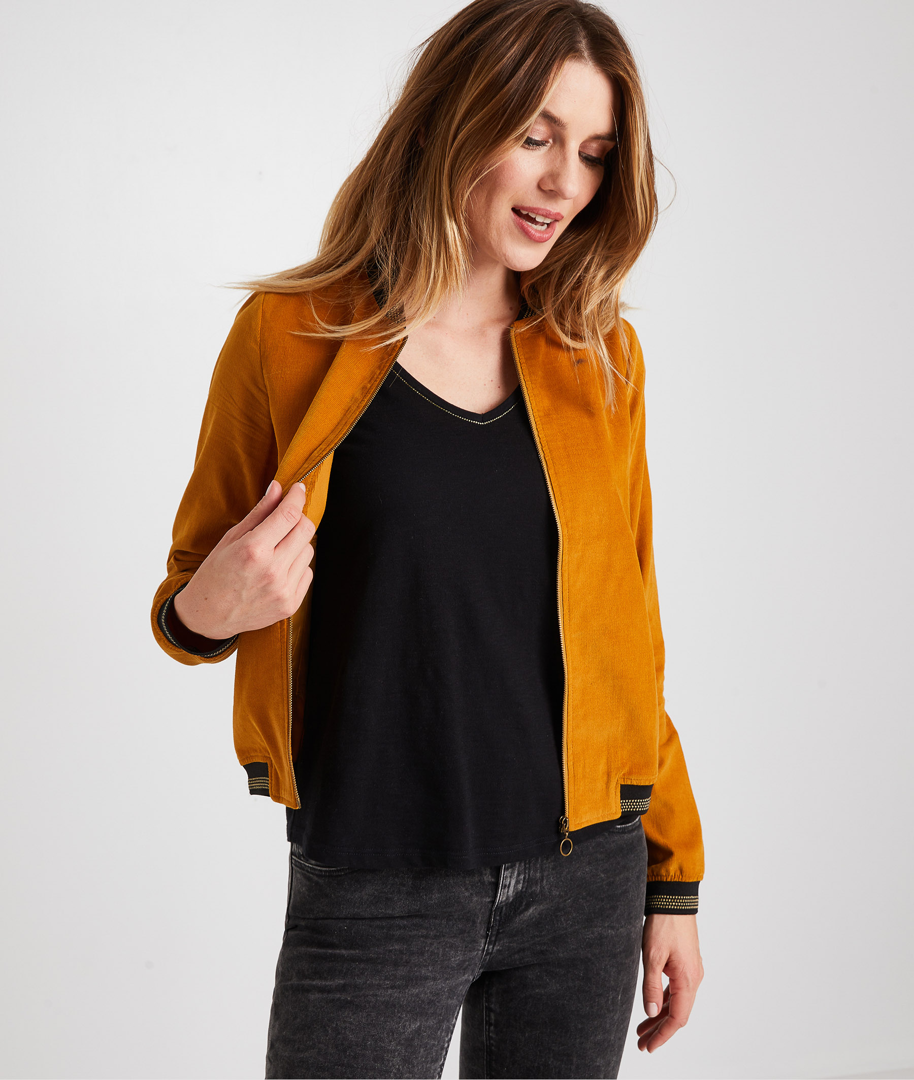 Bombers en velours femme AMBRE
