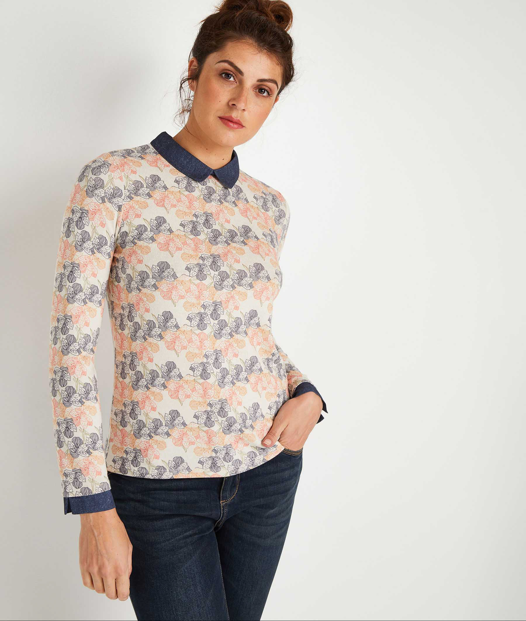 T-shirt imprimé femme BEIGE