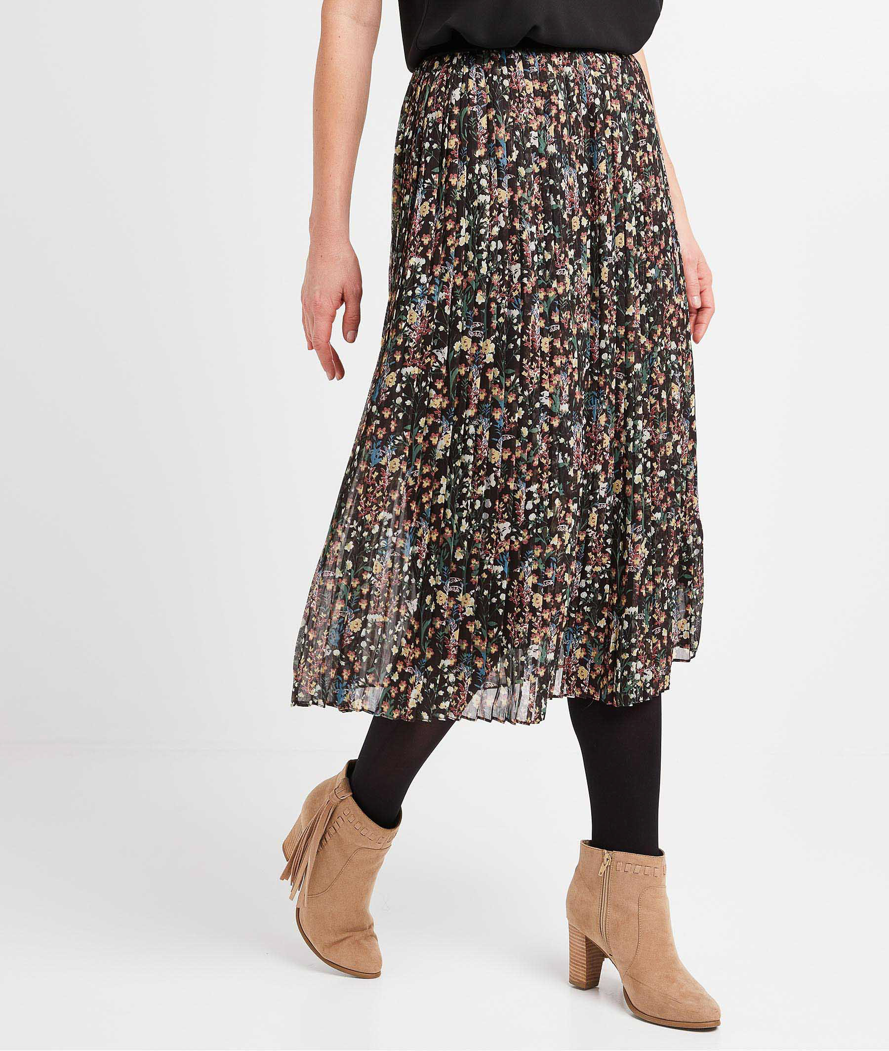 Jupon long imprimé fleuri femme IMPRIME
