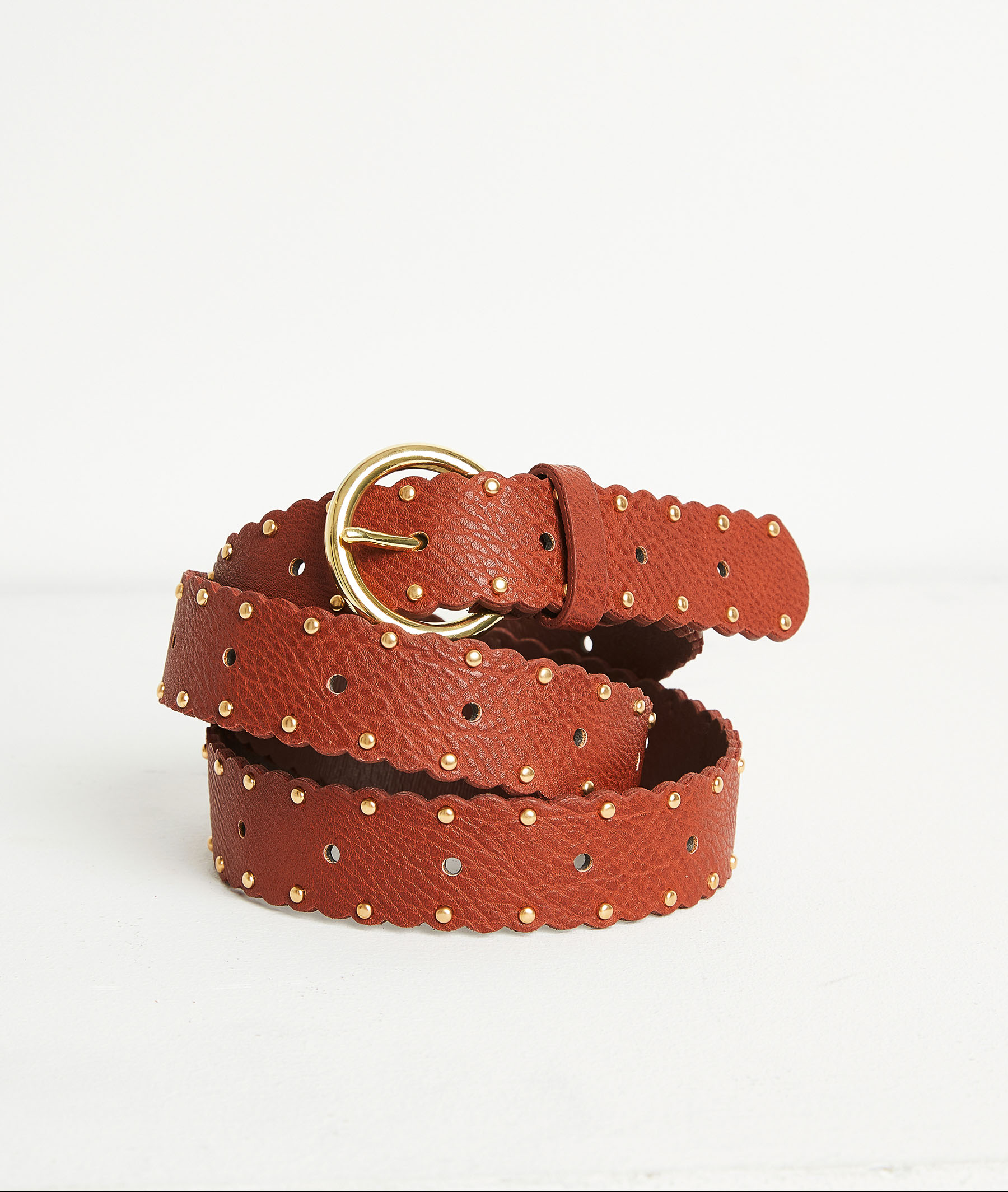 Ceinture à clous femme TERRACOTTA