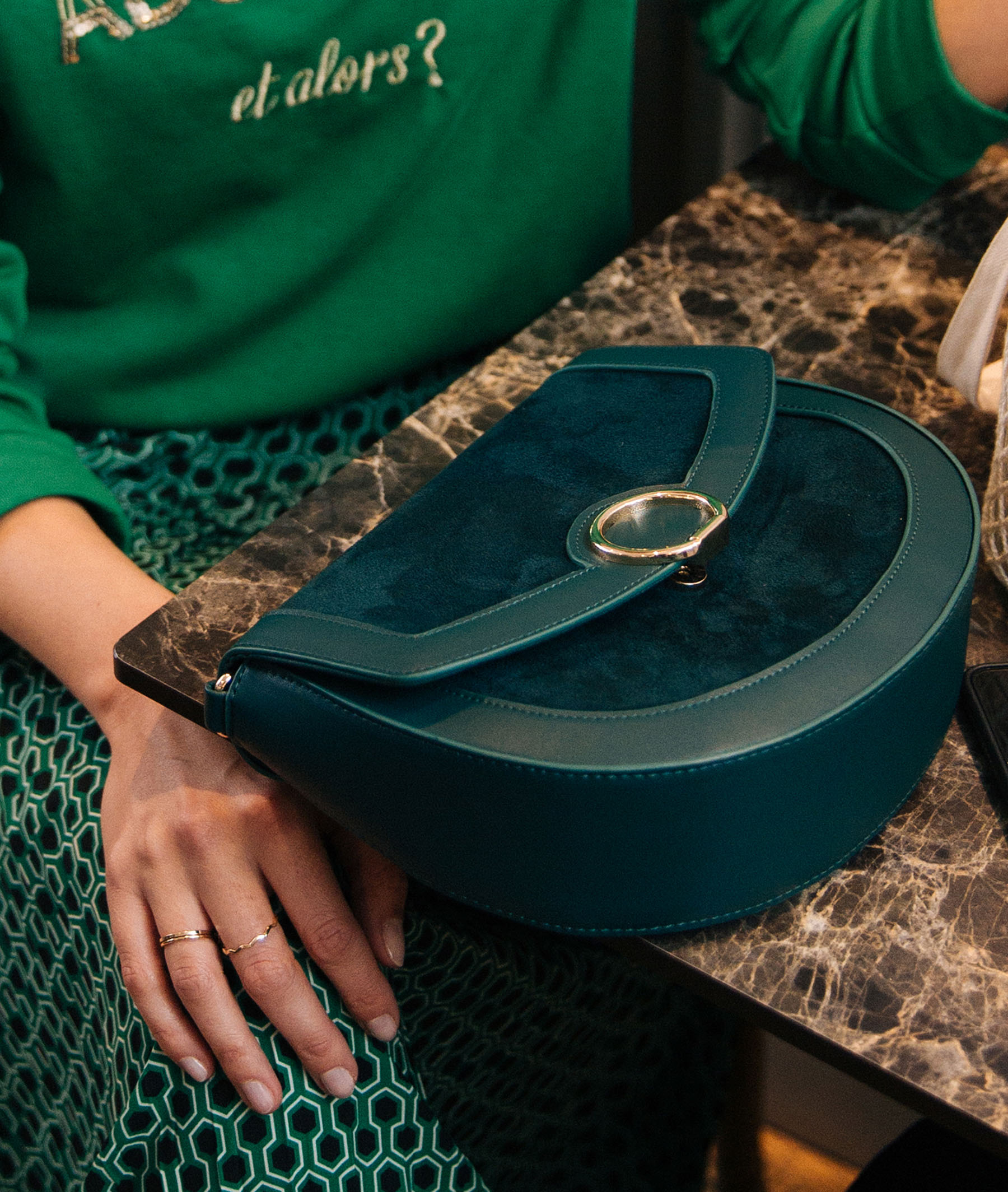 Sac bi-matières femme VERT