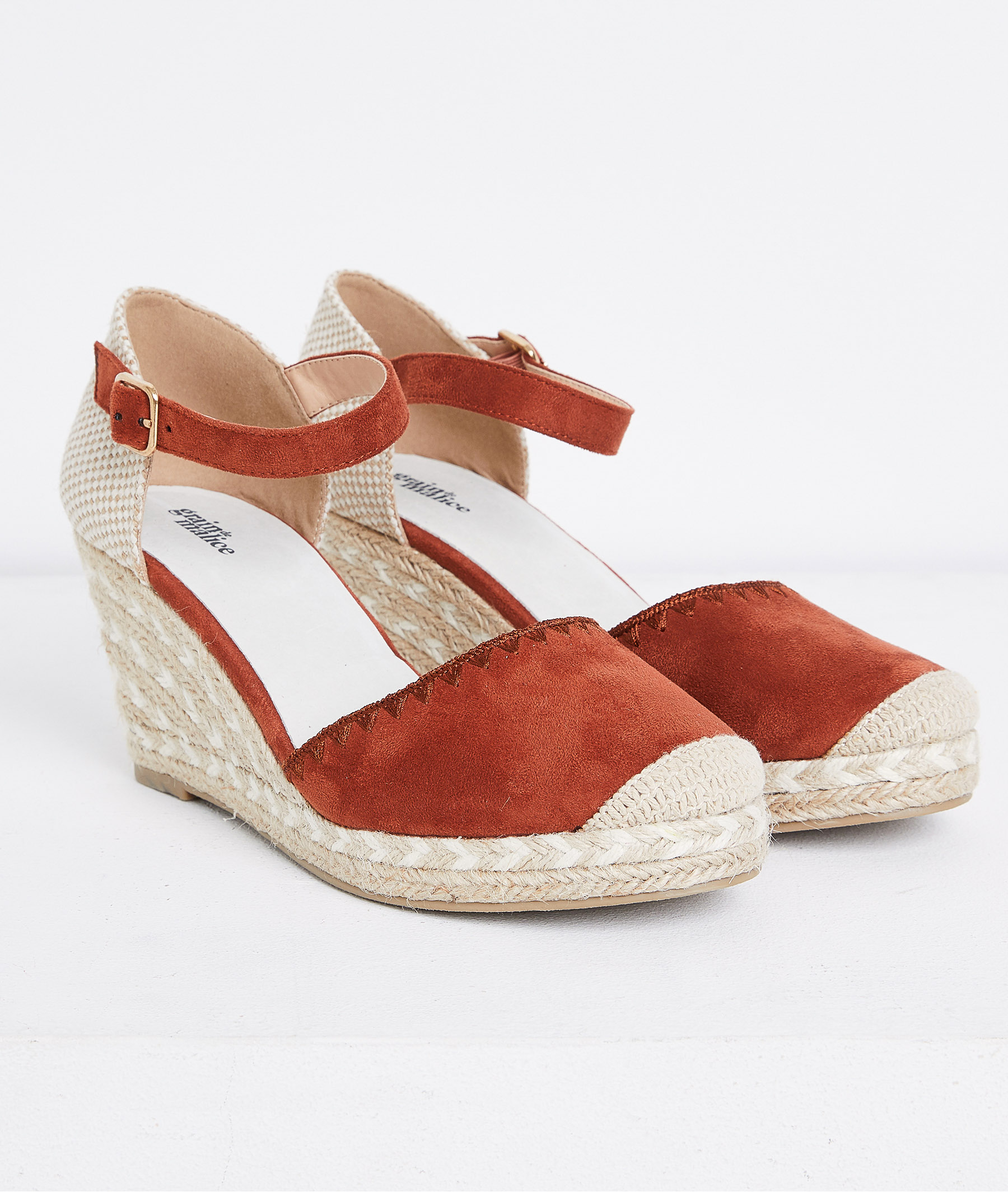 Espadrille à talon compensé femme TERRACOTTA