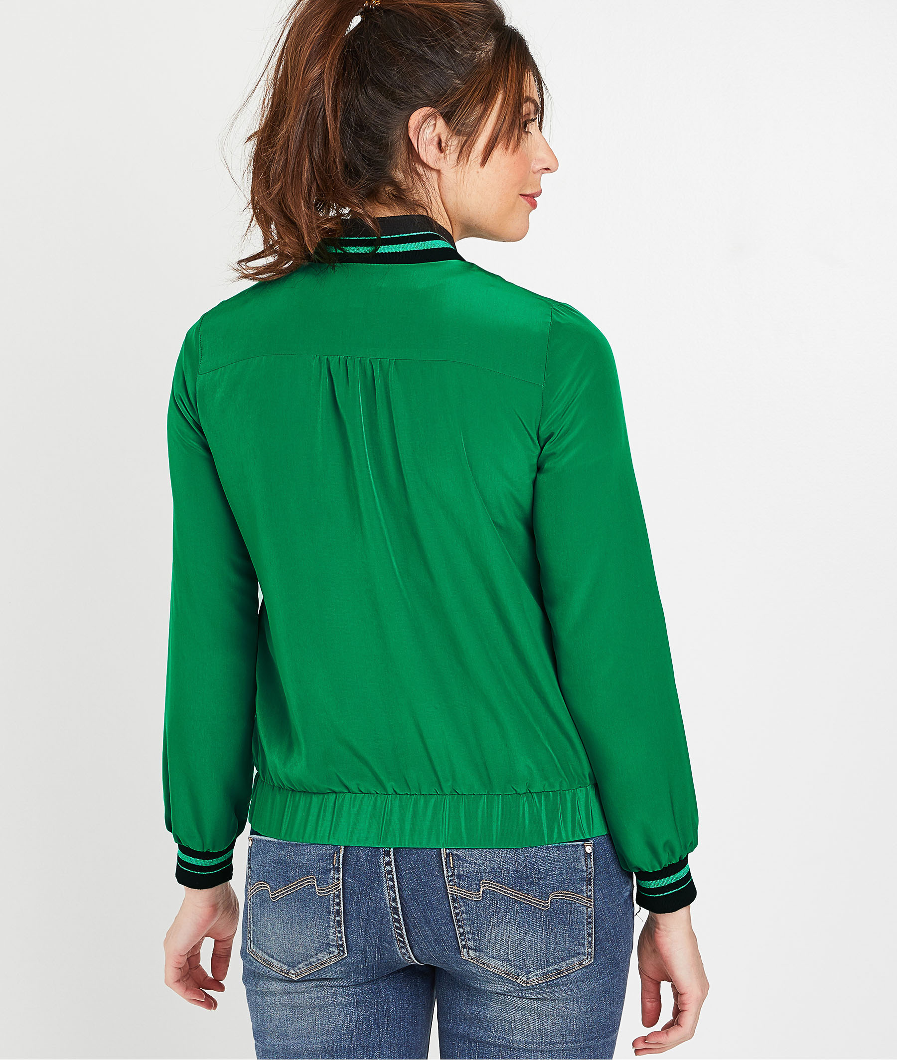 Bombers fluide vert femme VERT - Grain de Malice