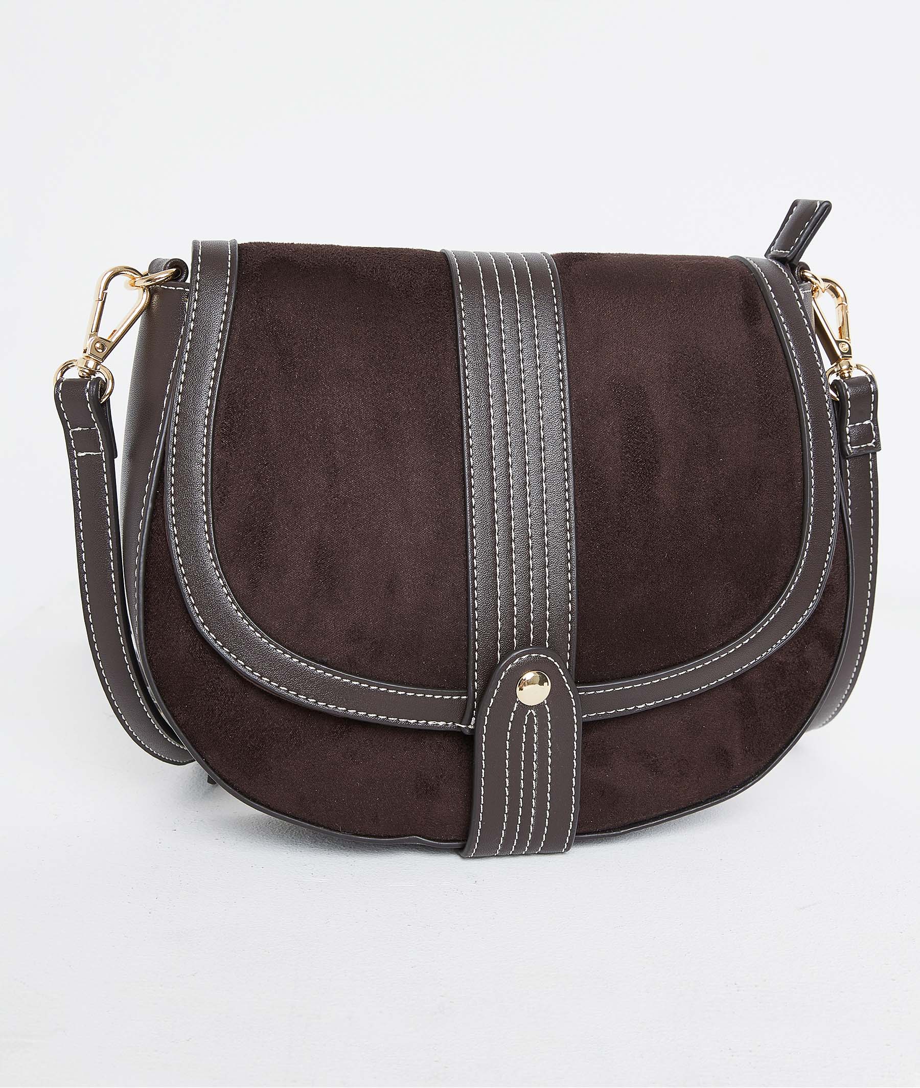 Sac marron à rabat femme MARRON