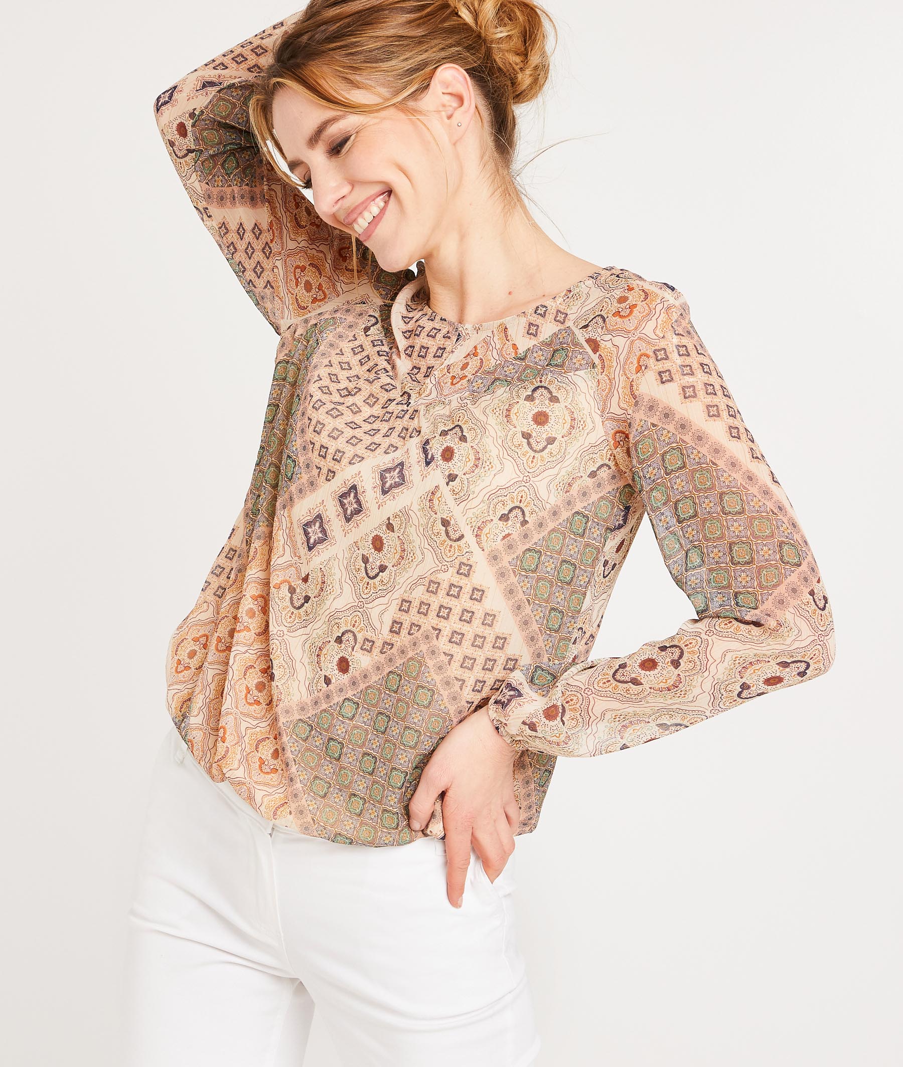 Blouse imprimée femme MULTICOLORE