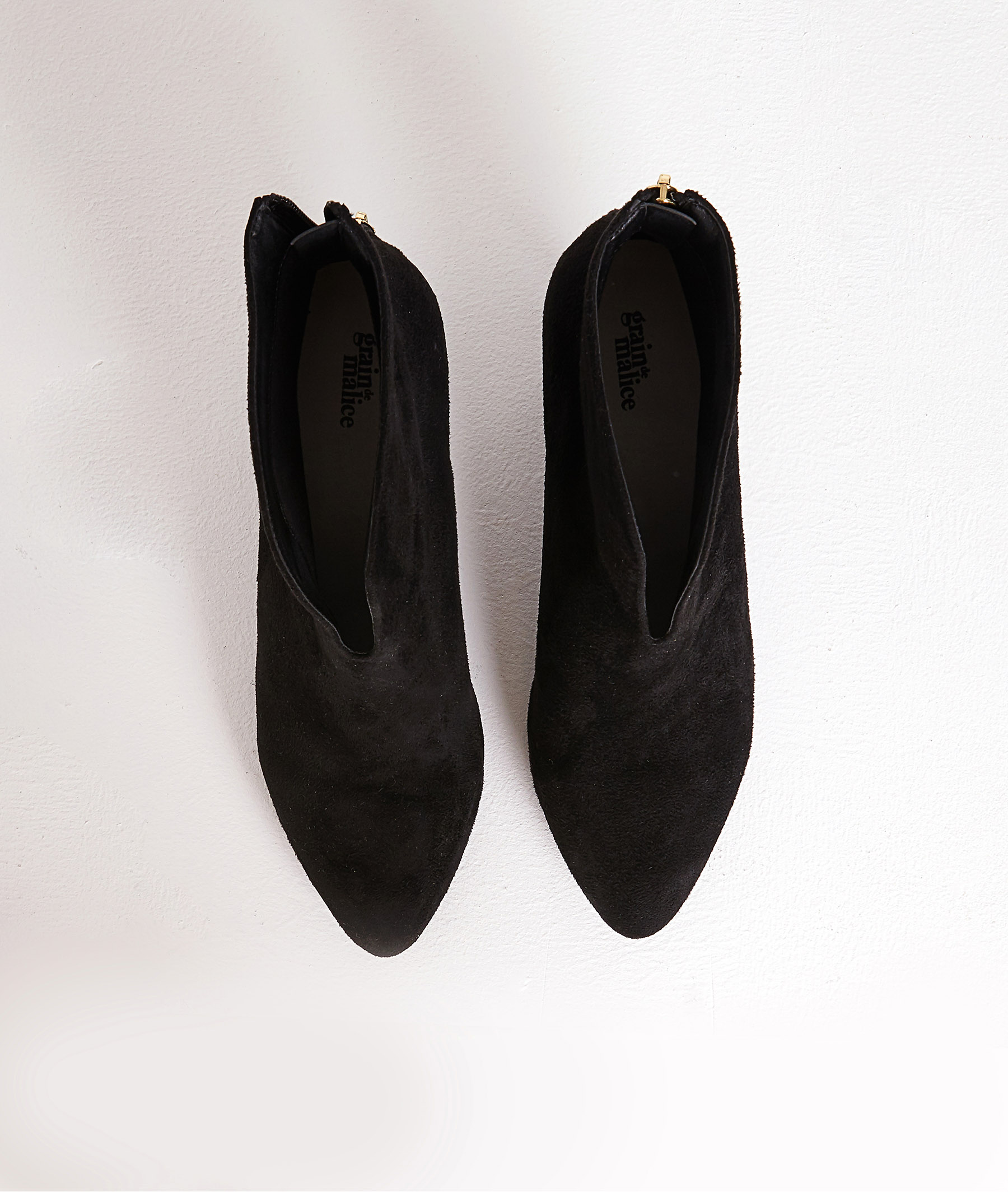 bottine en daim noir