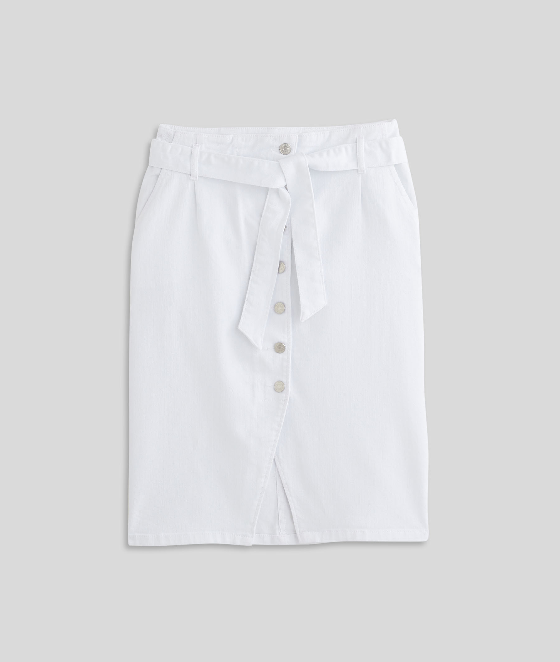 Jupe mi-longue blanche femme BLANC