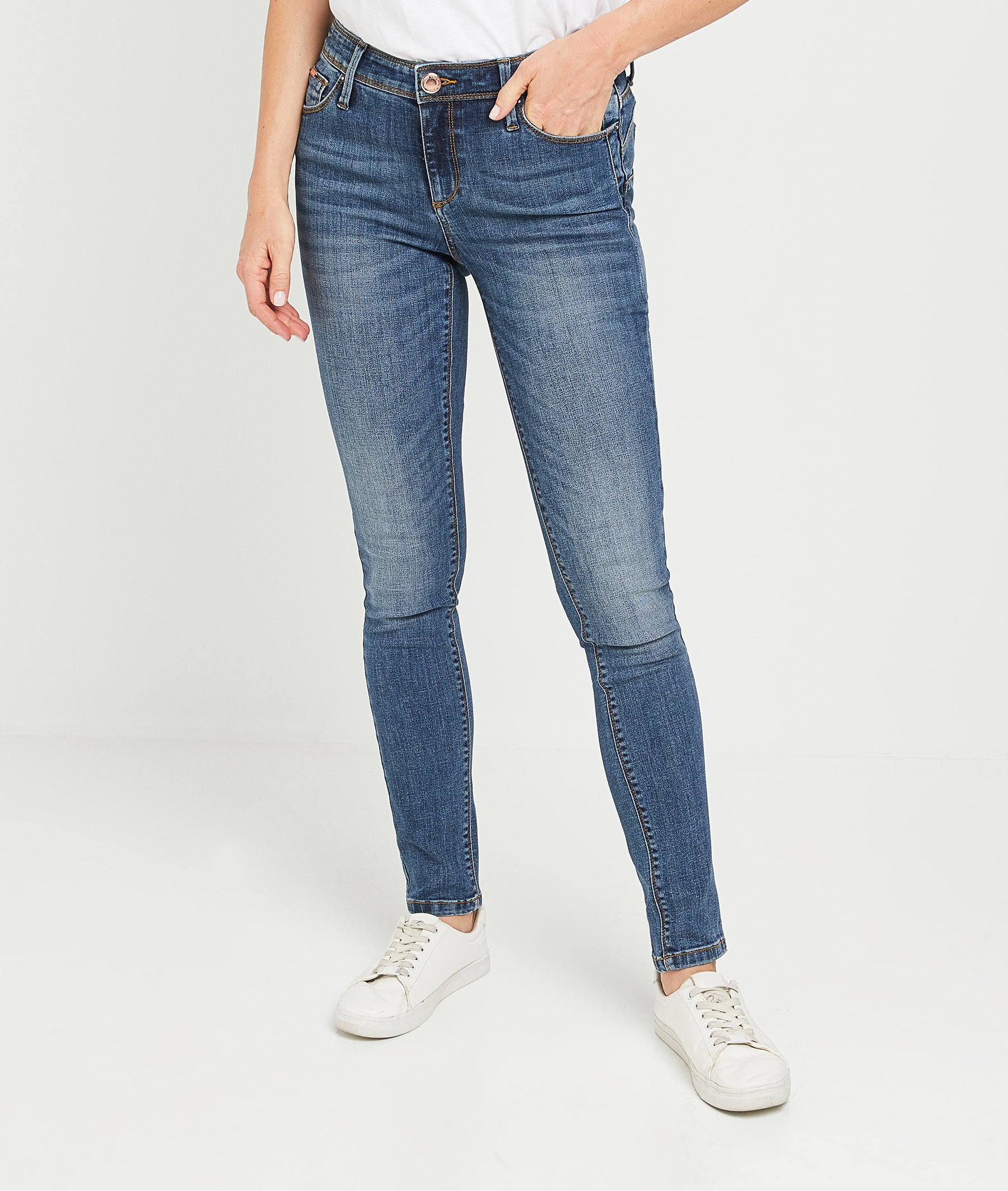 Jean RIO slim push up femme STONE