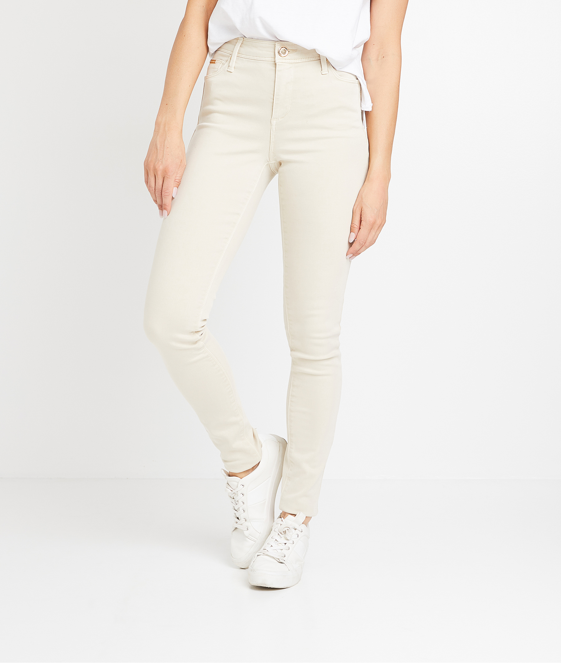 Pantalon flim push up coloré femme BEIGE CLAIR