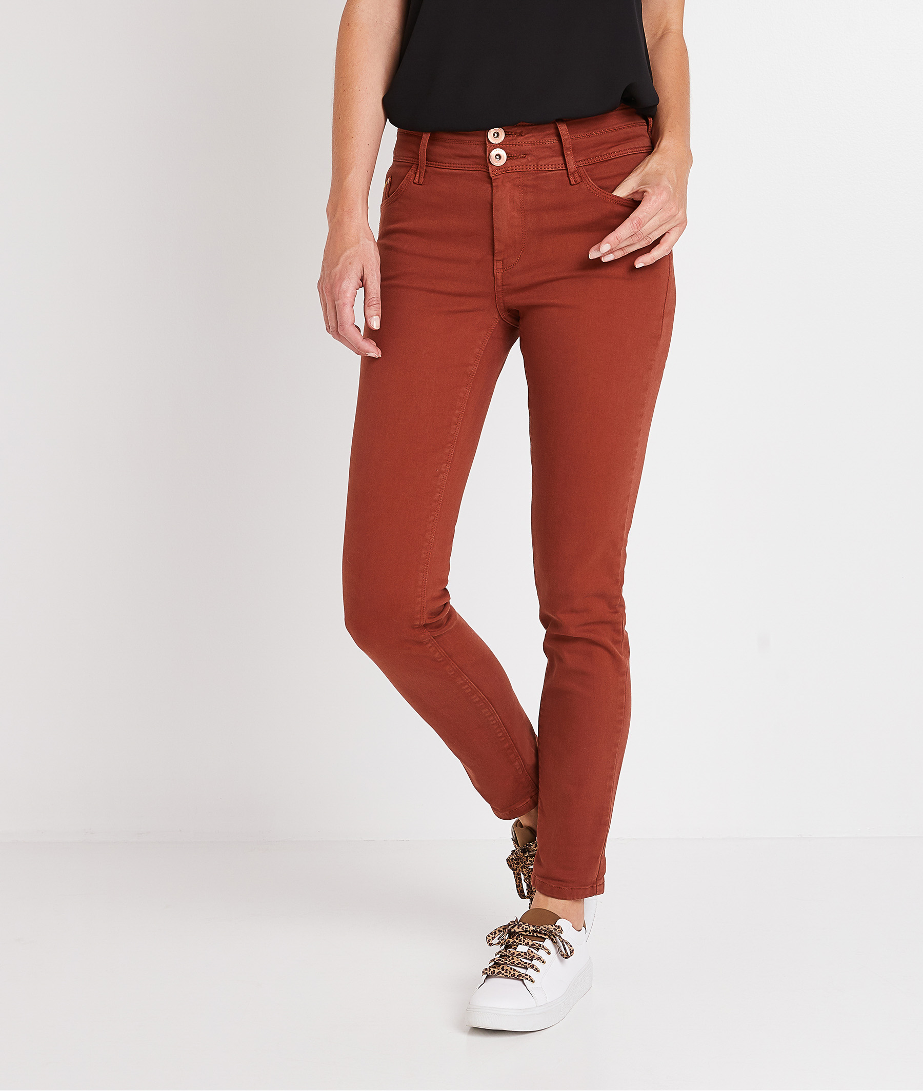 Pantalon taille haute raccourci femme SIENNE