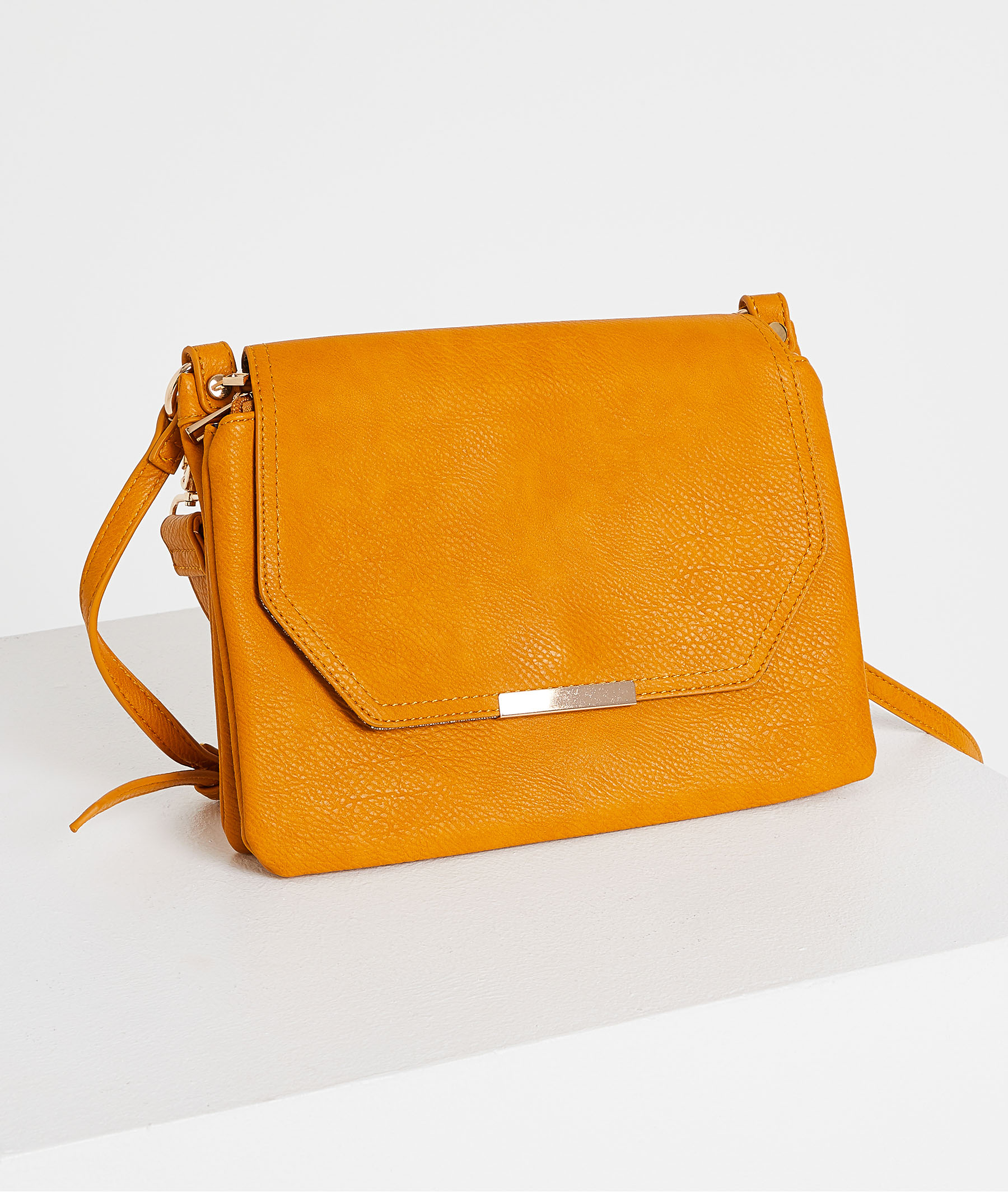 Sac à rabat jaune femme JAUNE