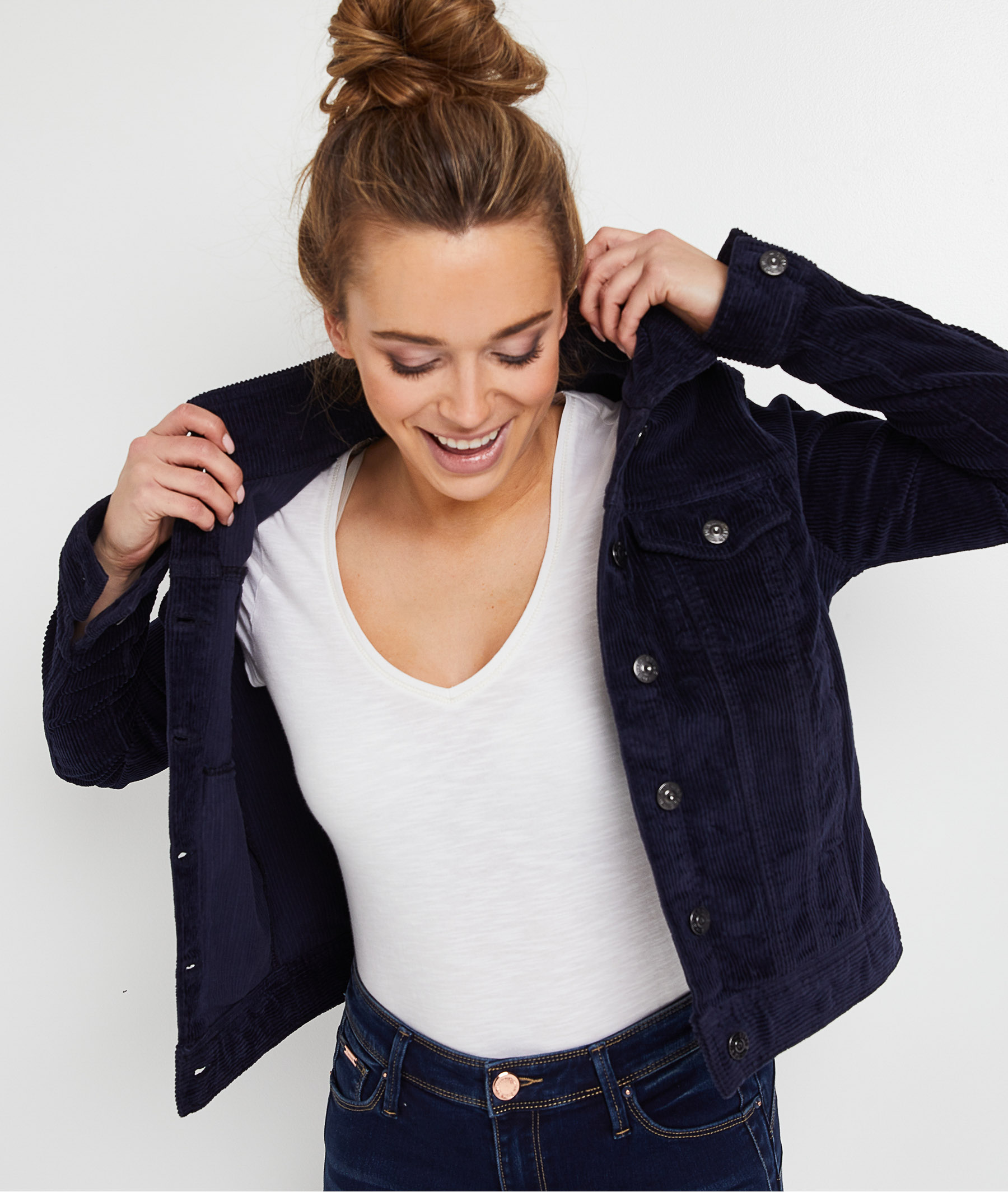 Blouson en velours femme MARINE