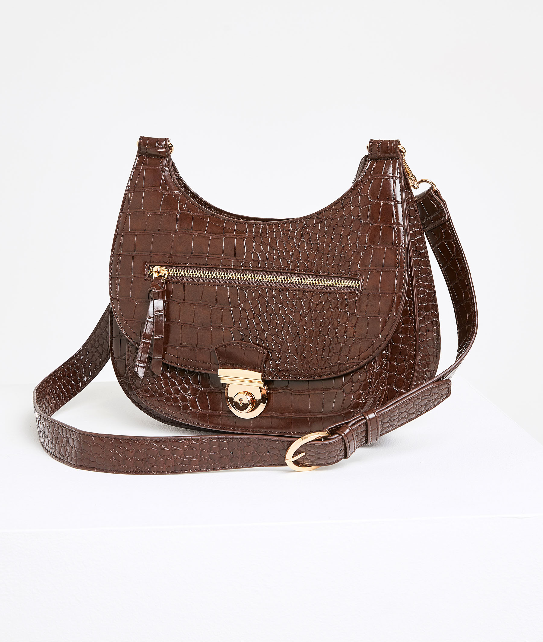 Sac marron effet croco femme MARRON