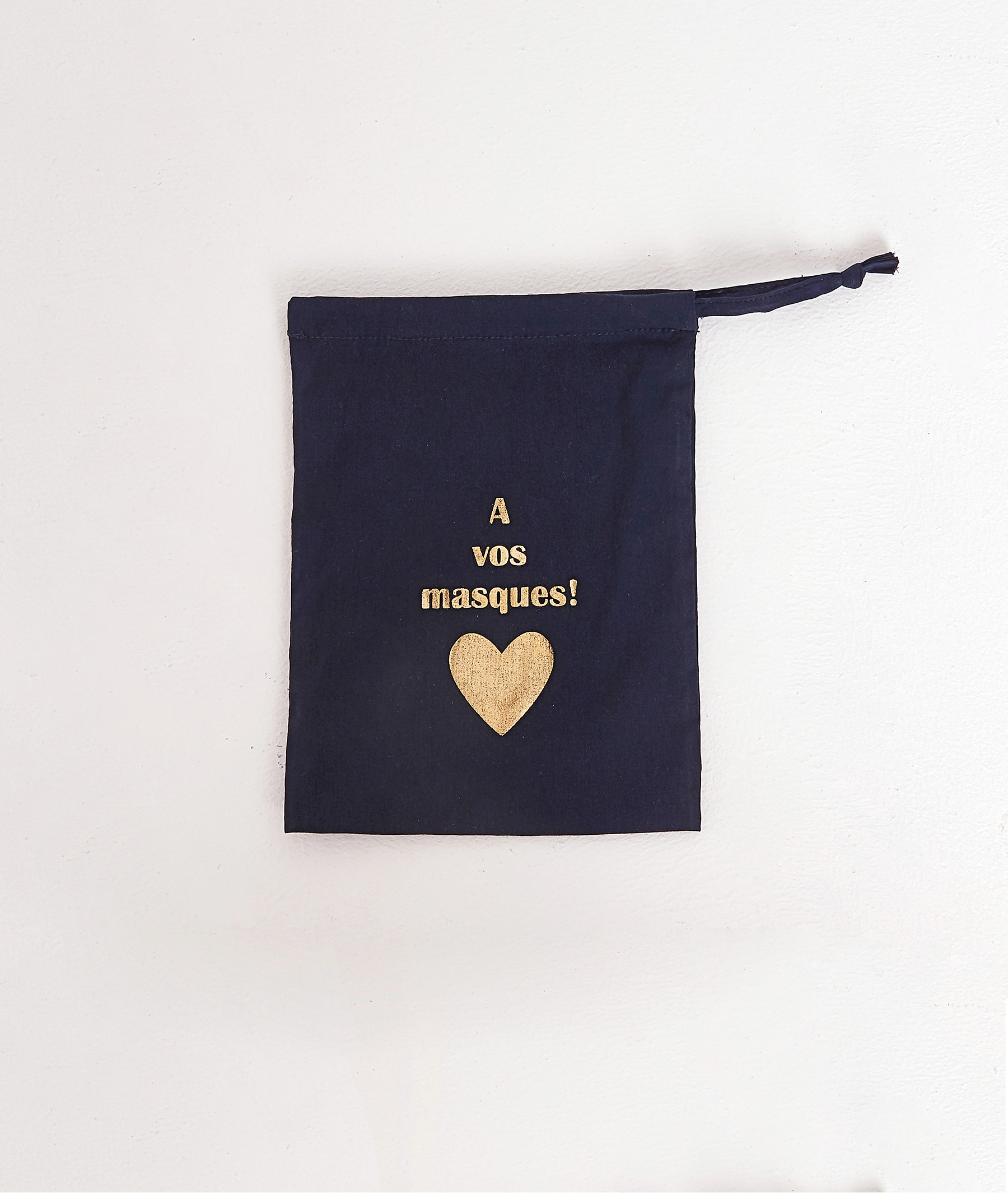 Sac à masque 100% coton femme MARINE