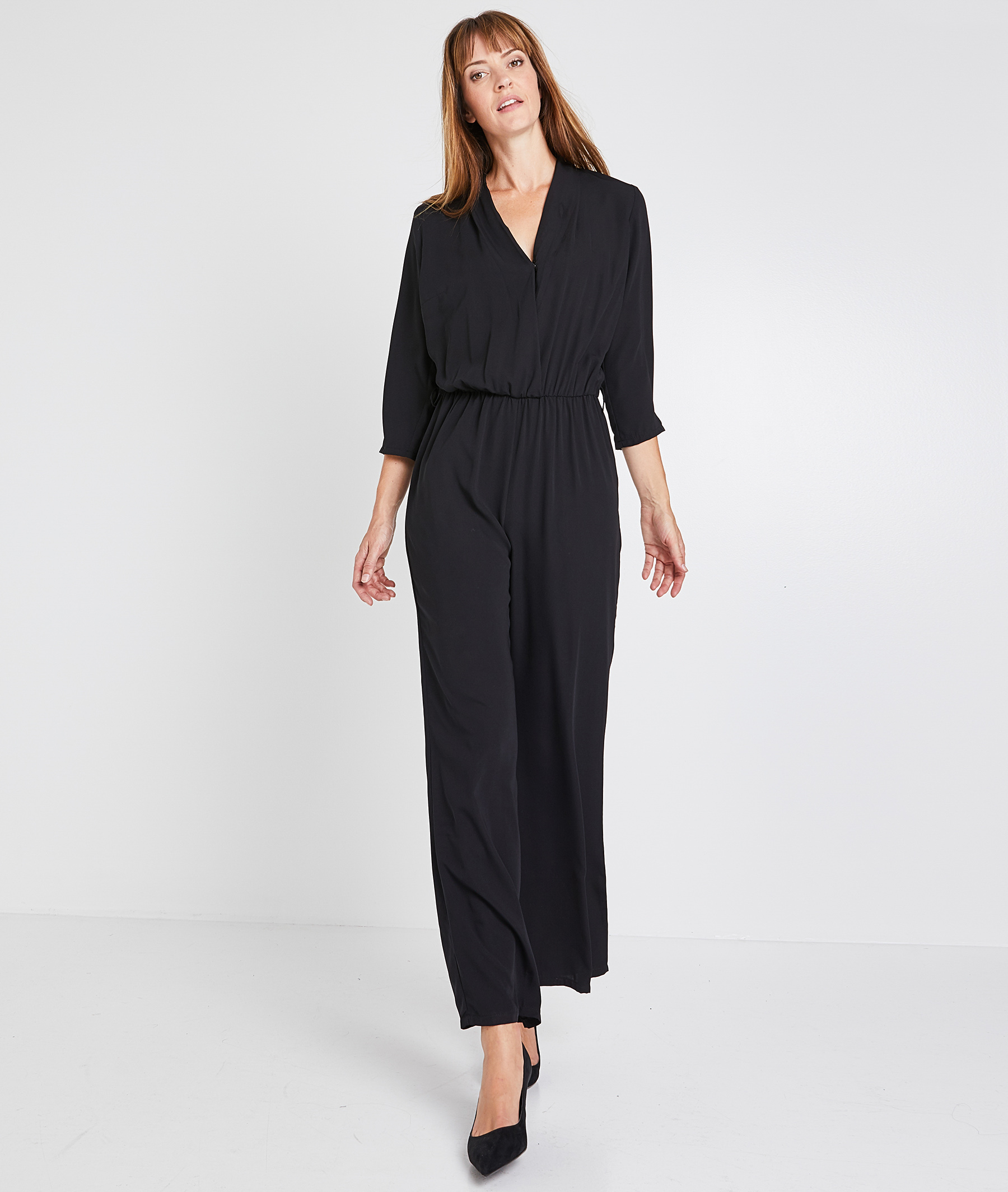 Combinaison longue noire femme NOIR