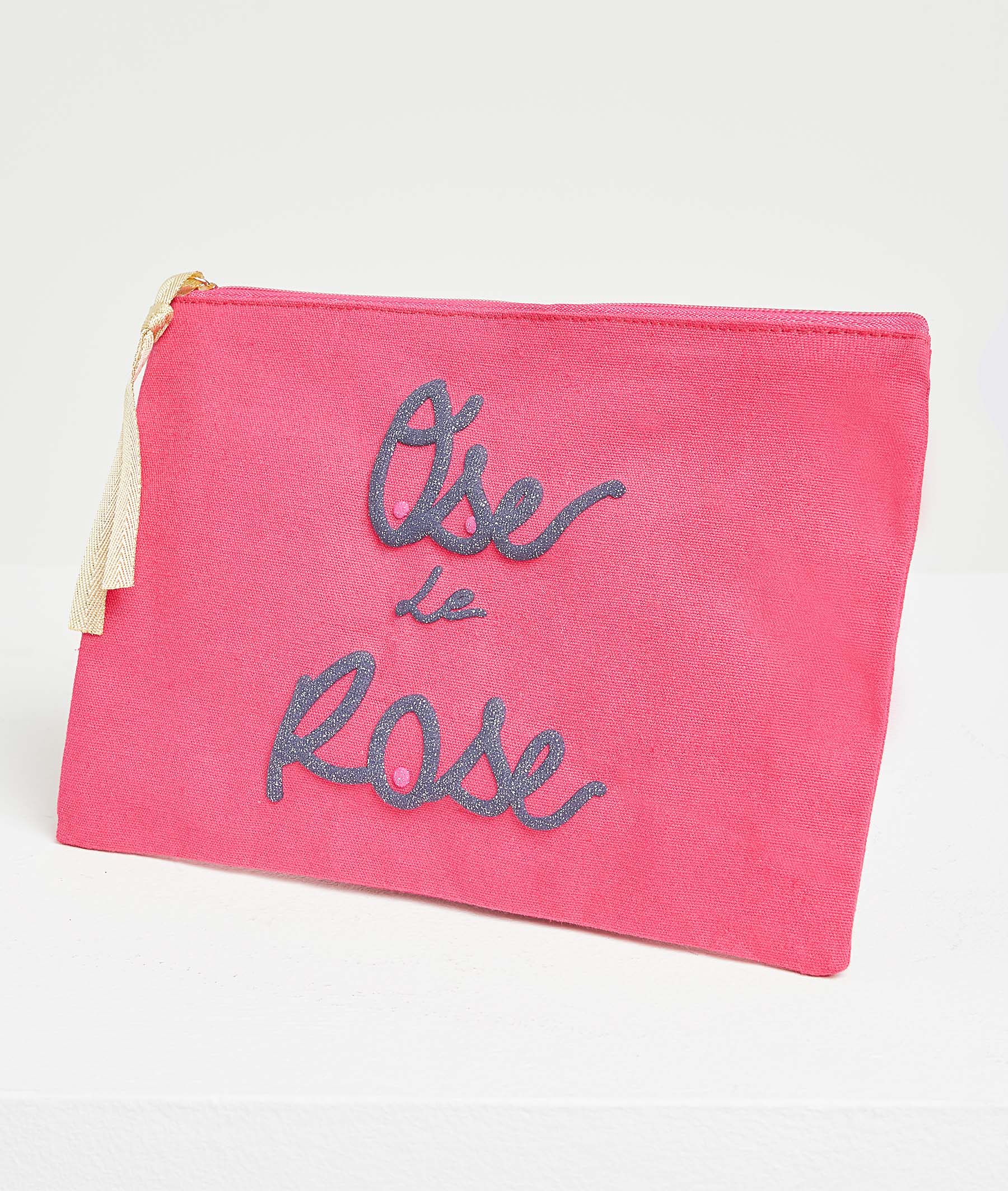 Pochette spécial octobre rose femme ROSE