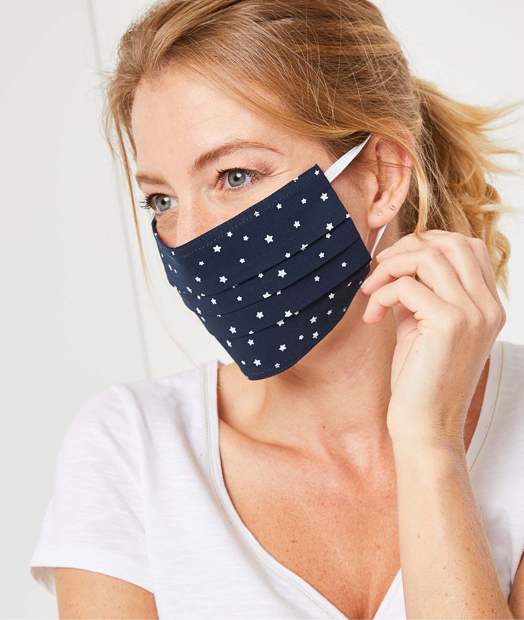 Masque en tissu fantaisie femme MARINE