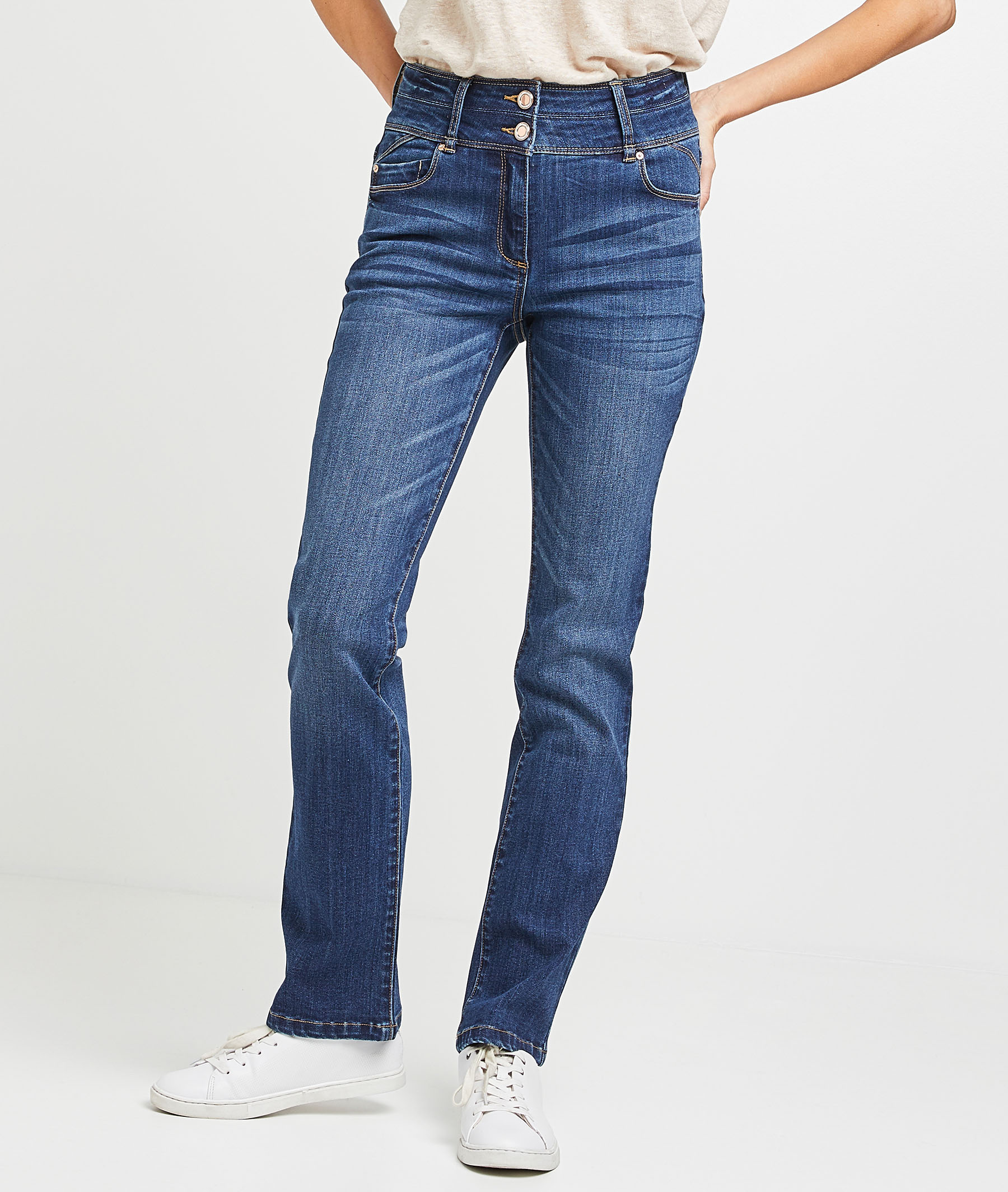 Jean ROME droit taille haute femme DARK STONE