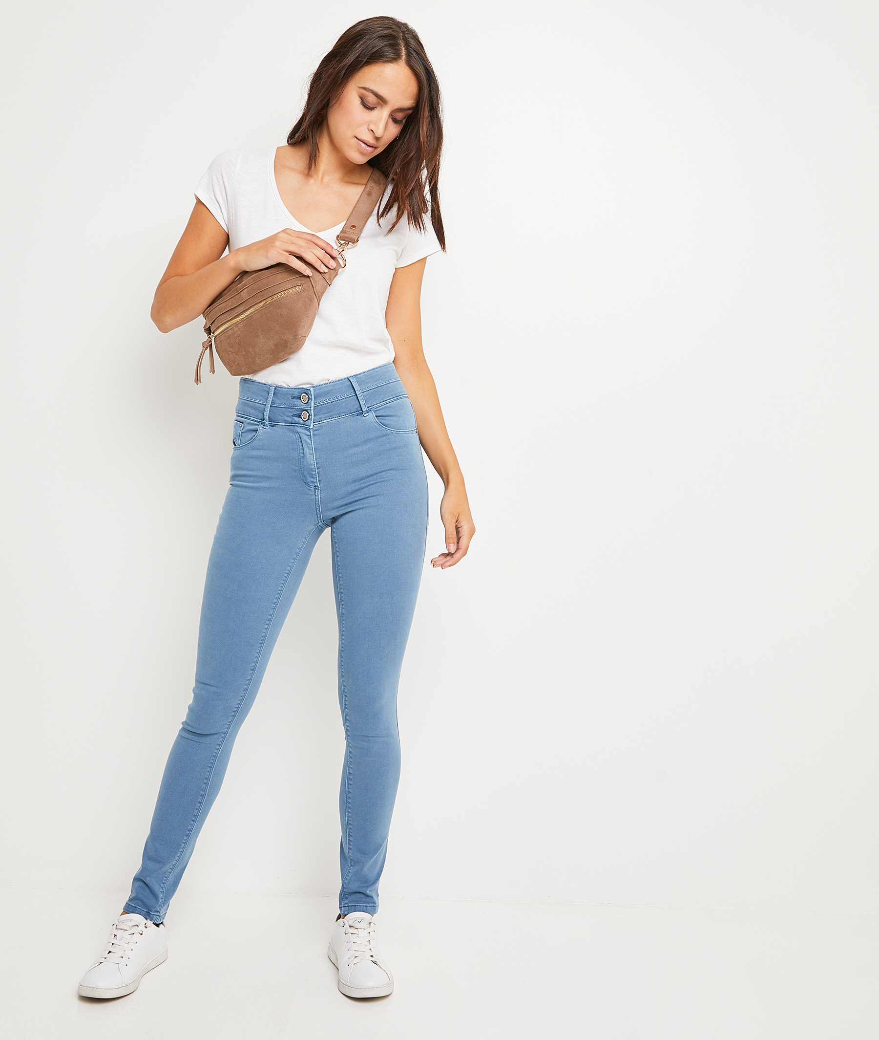 jean femme taille haute ventre plat