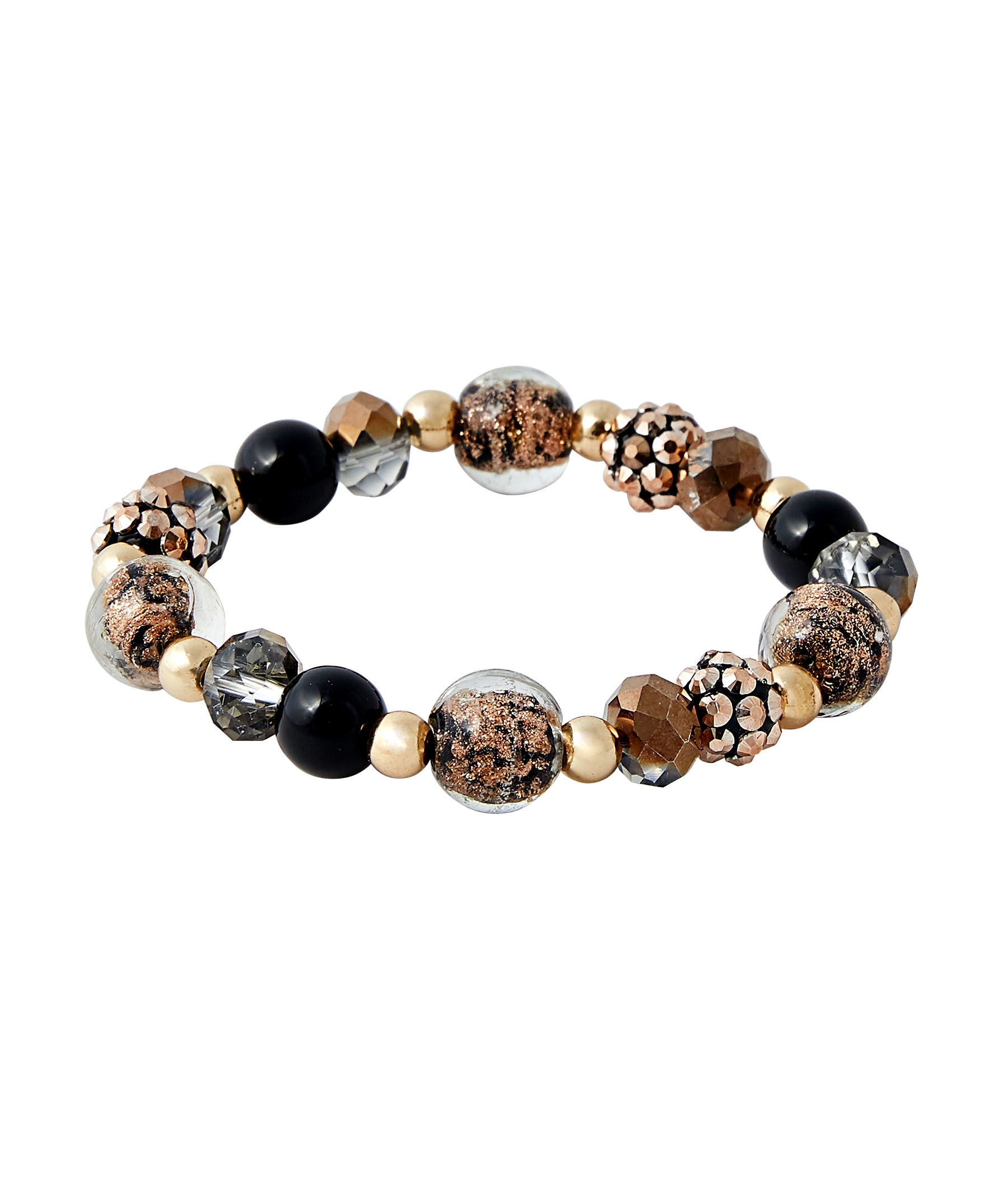 Bracelet élastique en perles femme 2 TONS