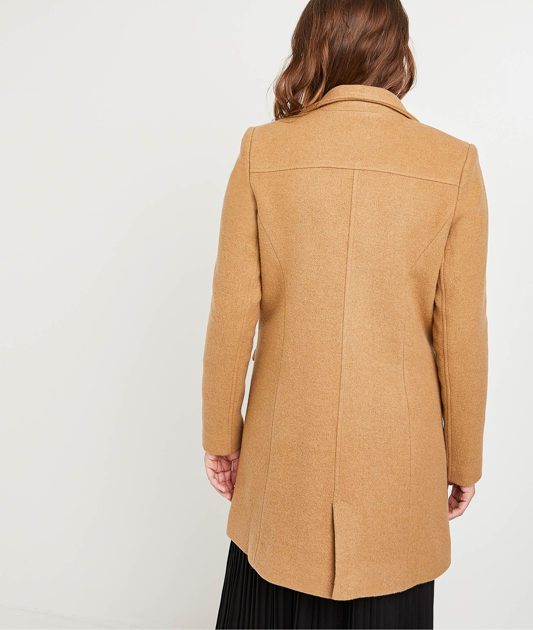 Manteau pardessus en lainage camel femme CAMEL Grain de Malice Manteau pardessus en lainage camel femme CAMEL Grain de Malice